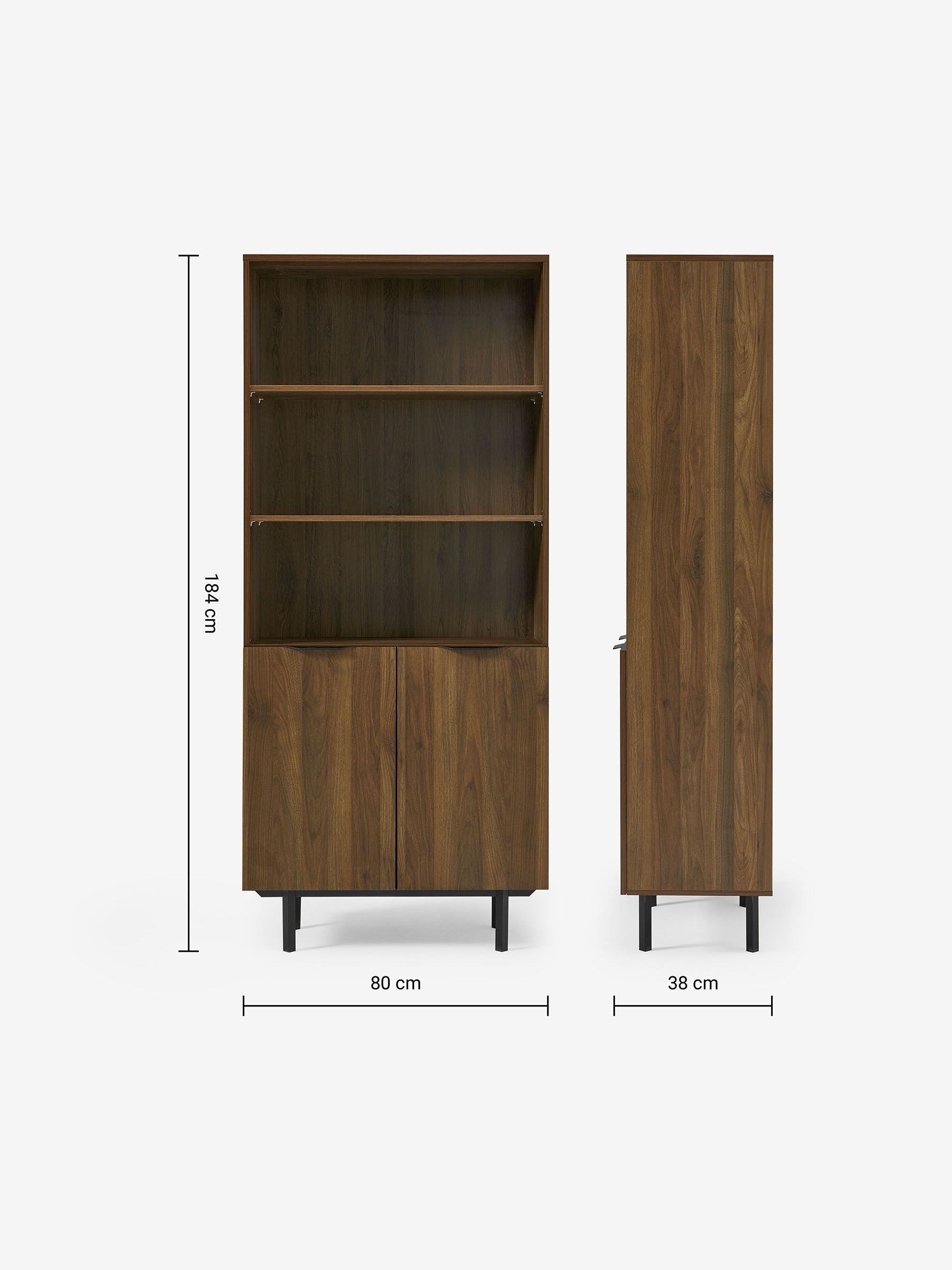 Damien Storage Shelving Unit in Walnut Effect - Image 3 of 3