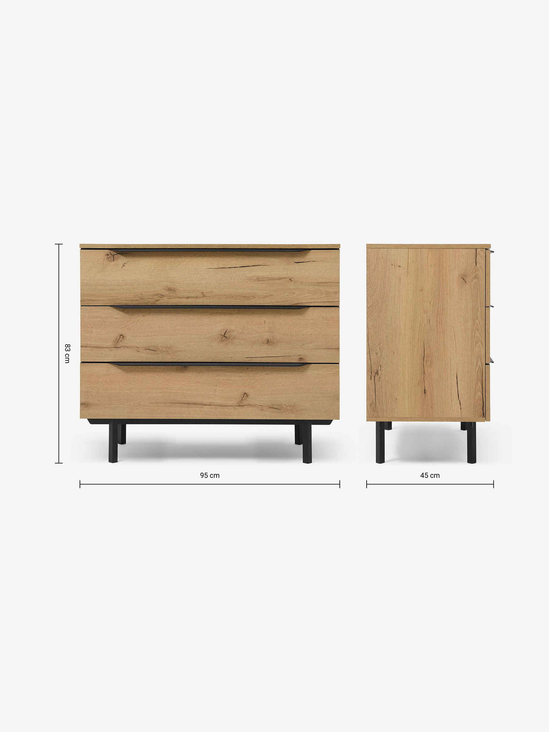 Damien Chest Of Drawers in Oak - Image 2 of 2