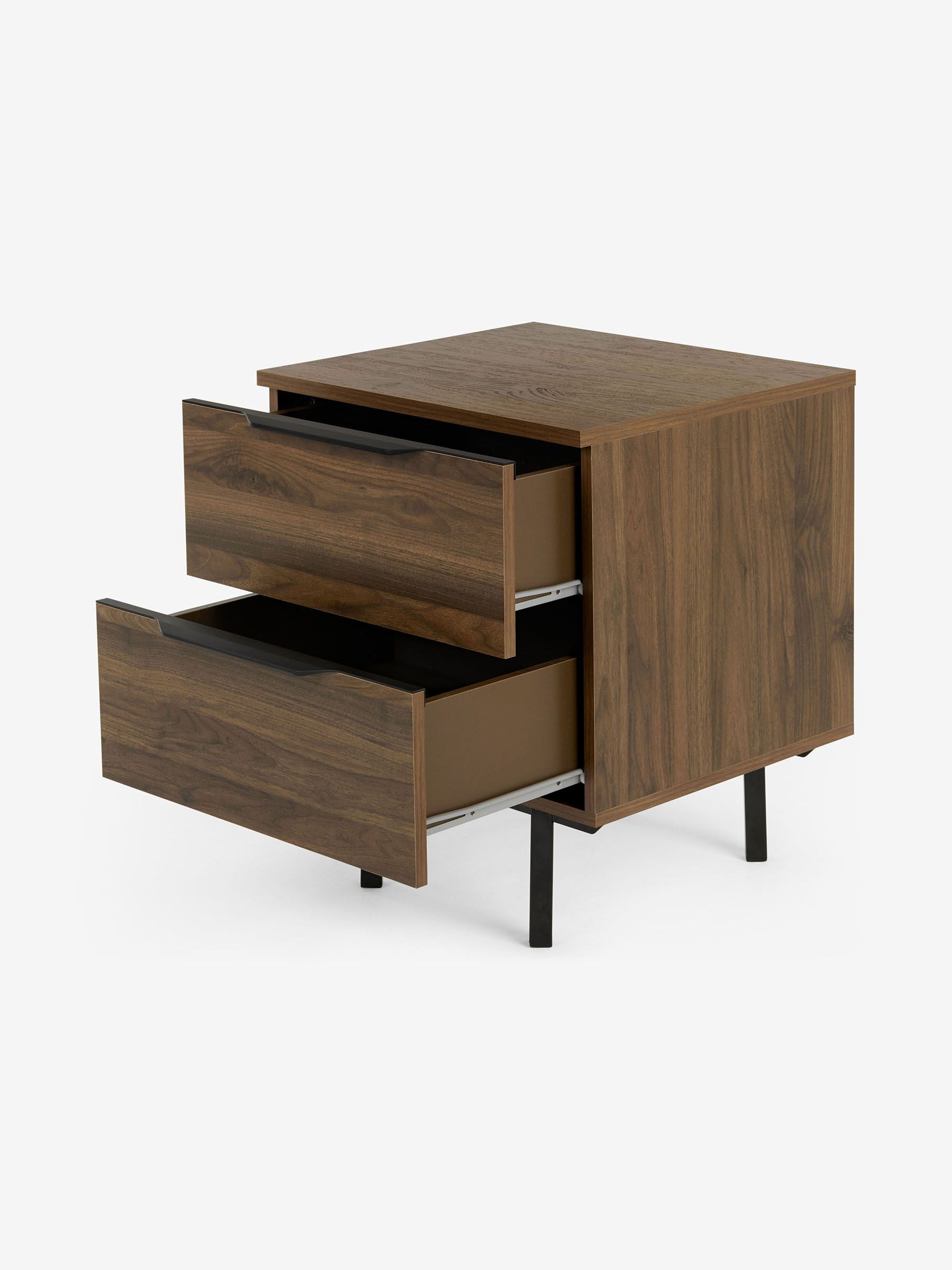 Damien Bedside Table in Walnut Effect - Image 2 of 3