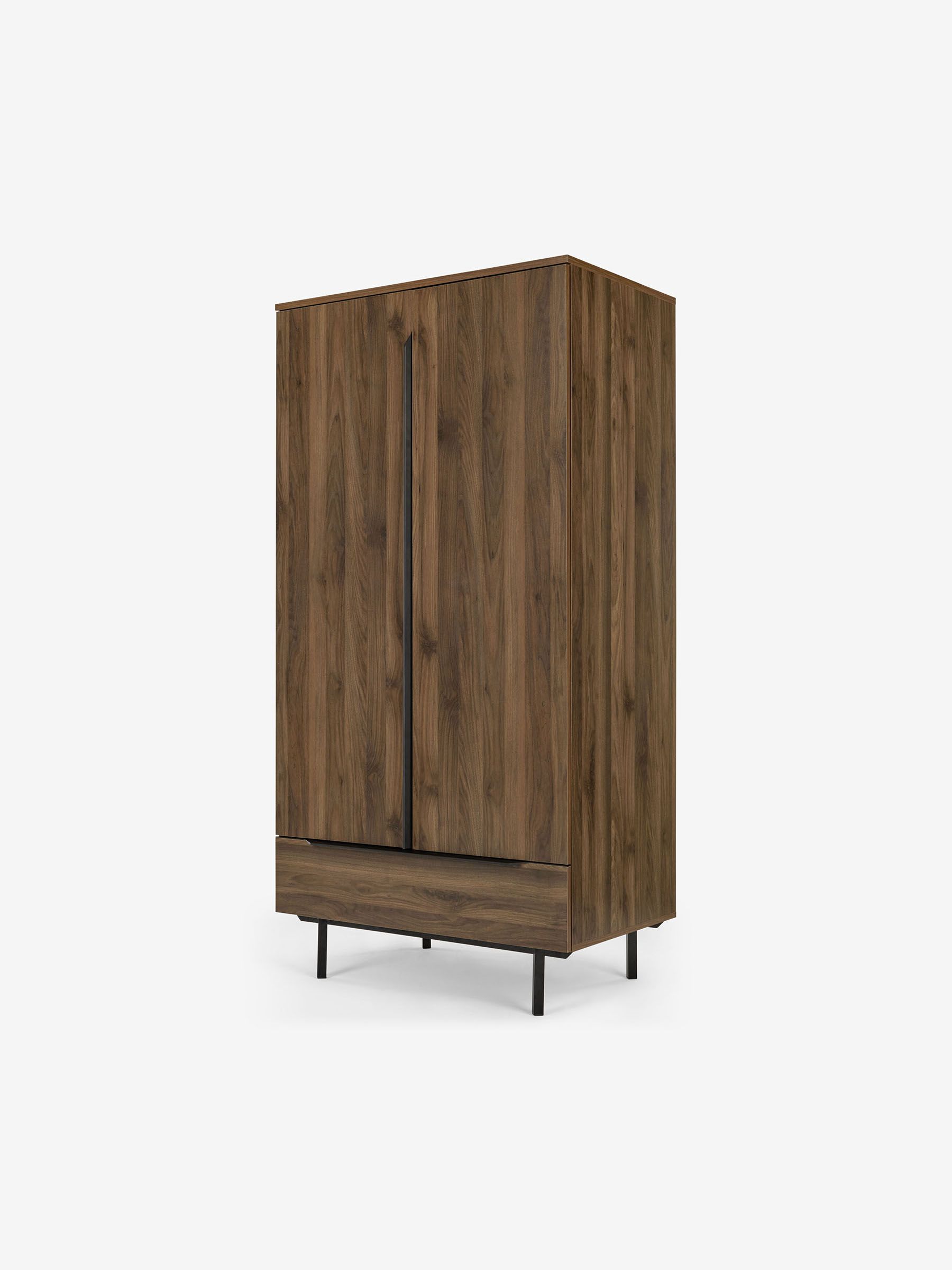 Damien Double, 1 Drawer Wardrobe in Walnut Effect - Image 5 of 6