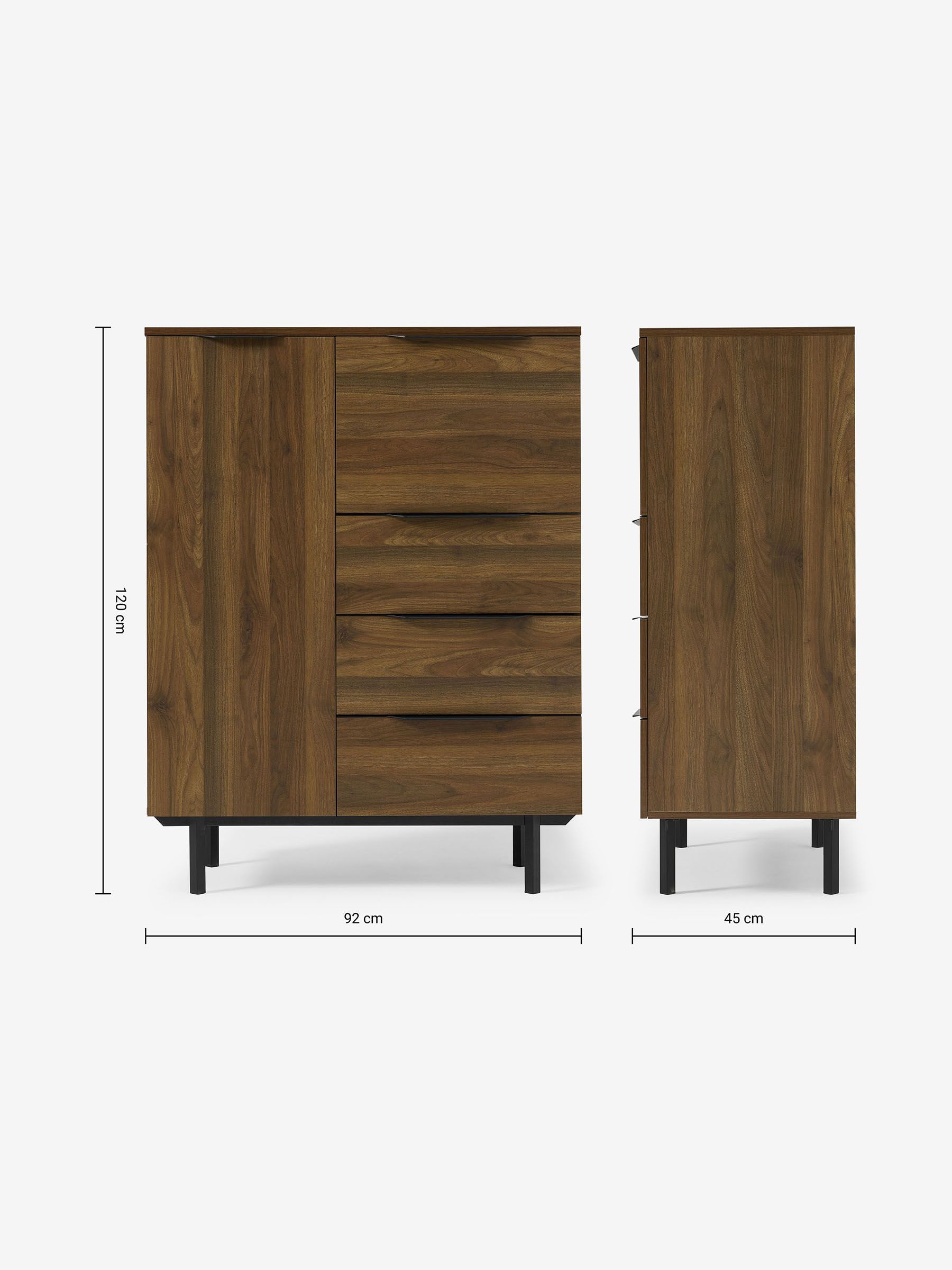 Damien Highboard in Walnut Effect - Image 5 of 5