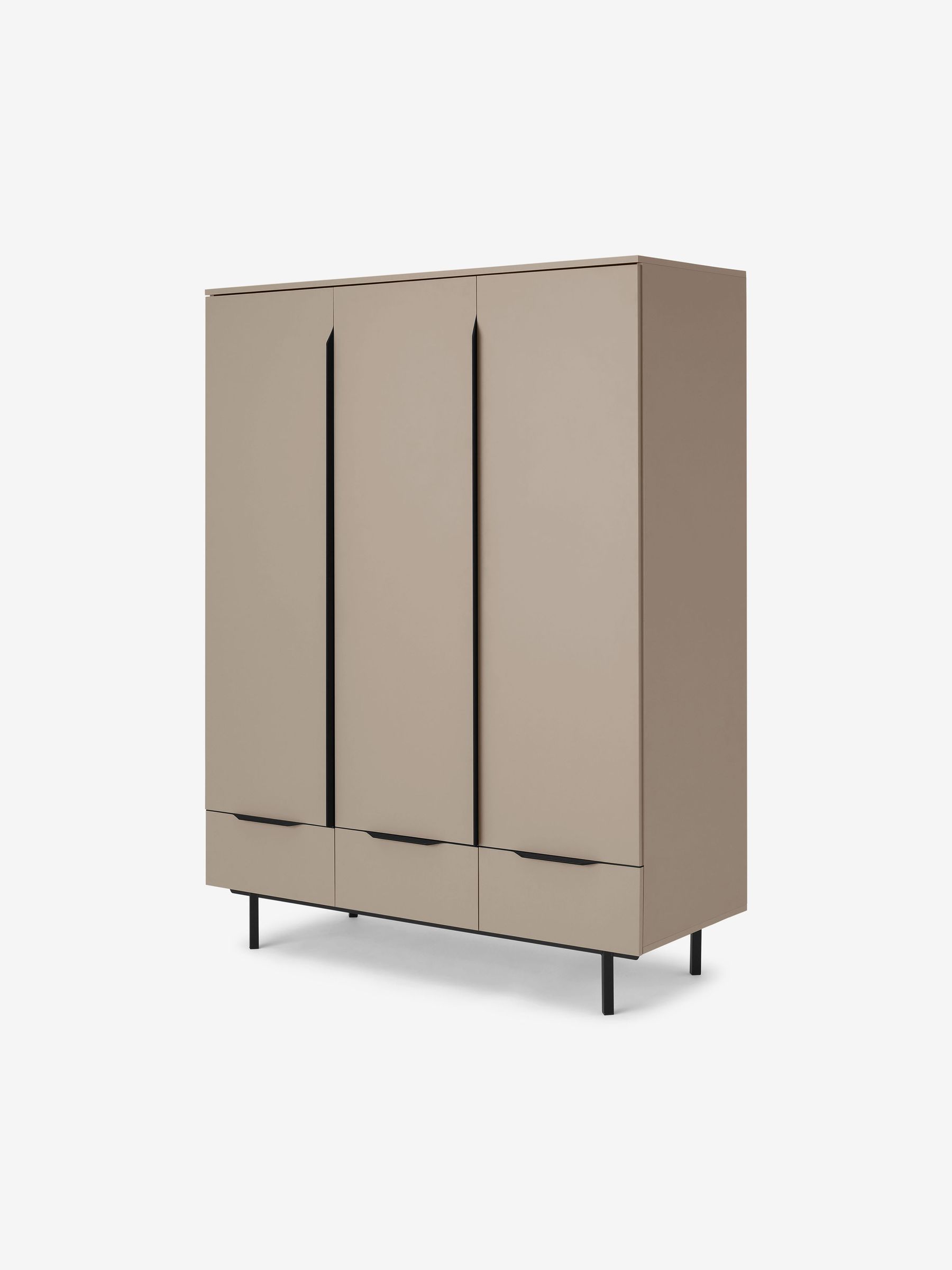 Damien Triple, 3 drawers Wardrobe in Natural - Image 1 of 3