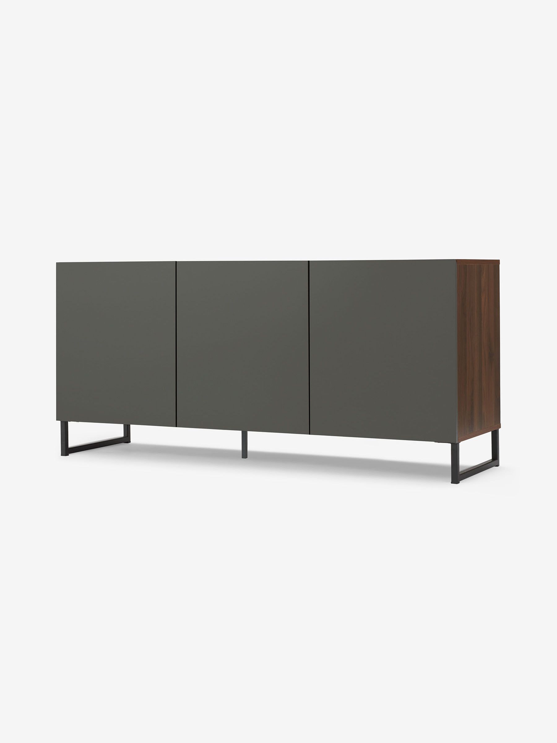 Hopkins Large Sideboard in Walnut Effect and Grey - Image 1 of 3