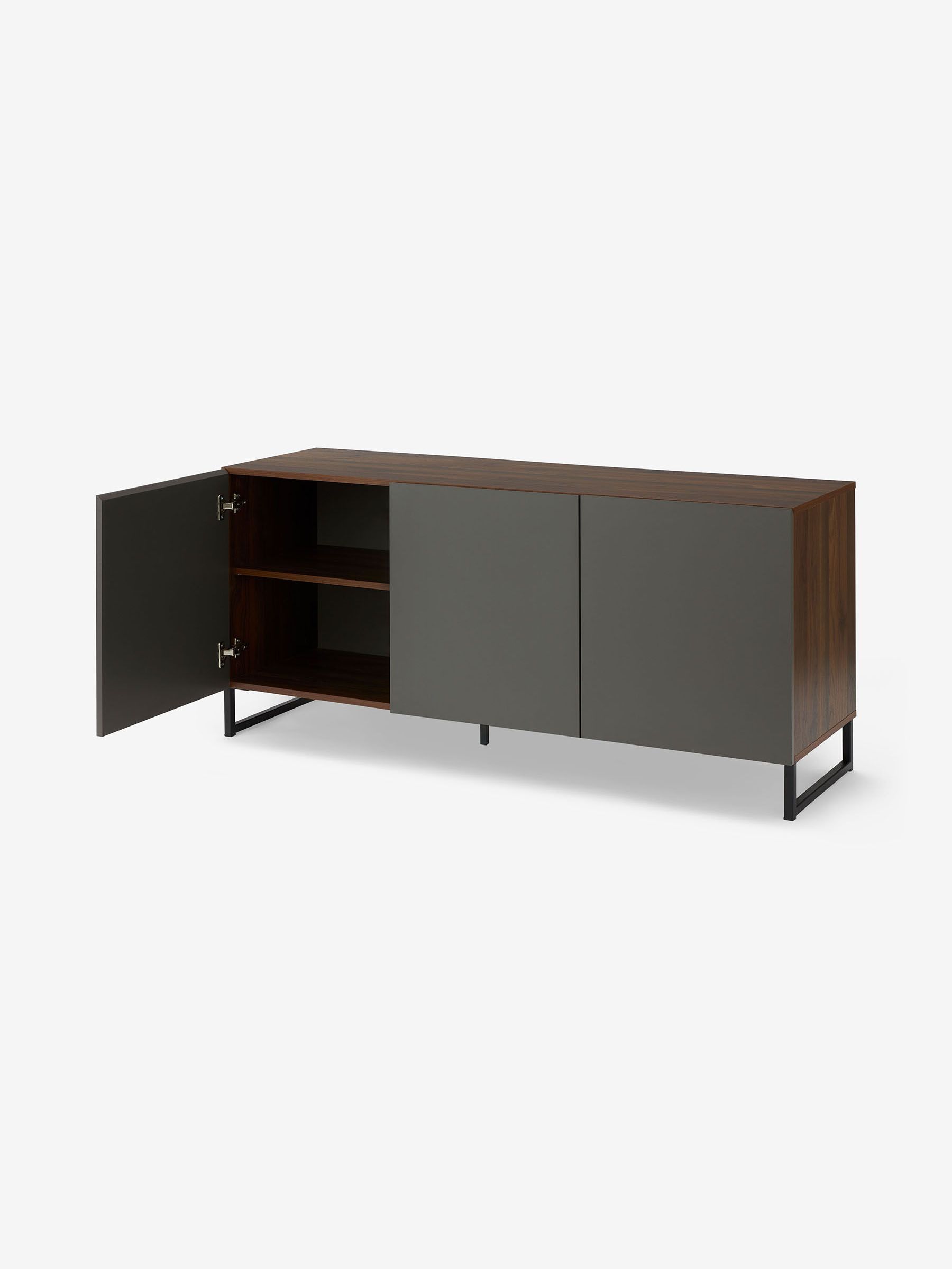 Hopkins Large Sideboard in Walnut Effect and Grey - Image 2 of 3