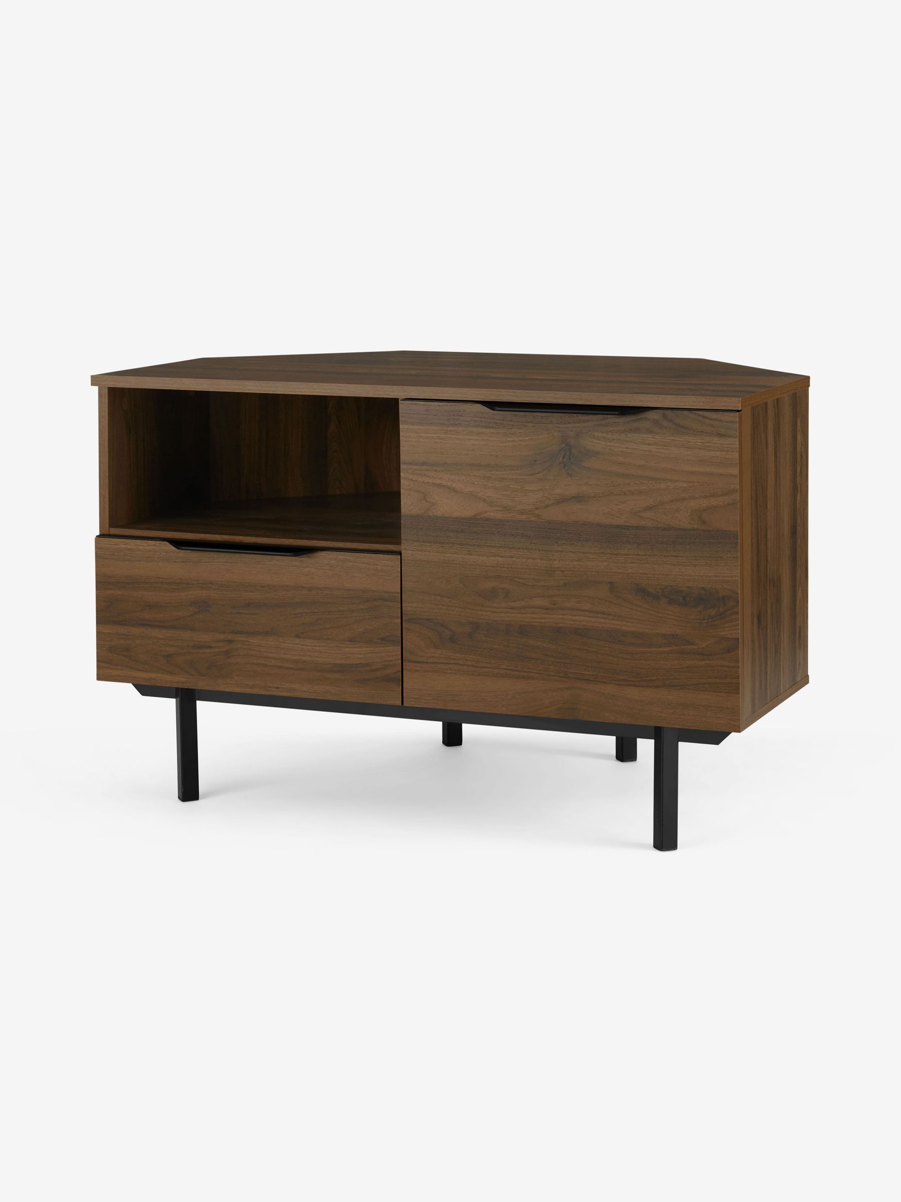 Damien Corner TV Unit in Walnut Effect - Image 1 of 3