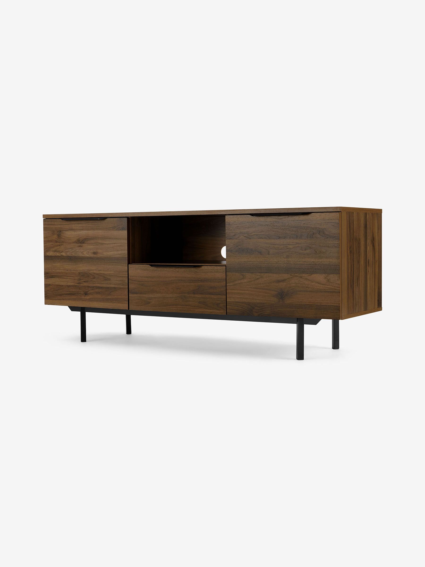 Damien Wide TV Unit in Walnut Effect - Image 1 of 3