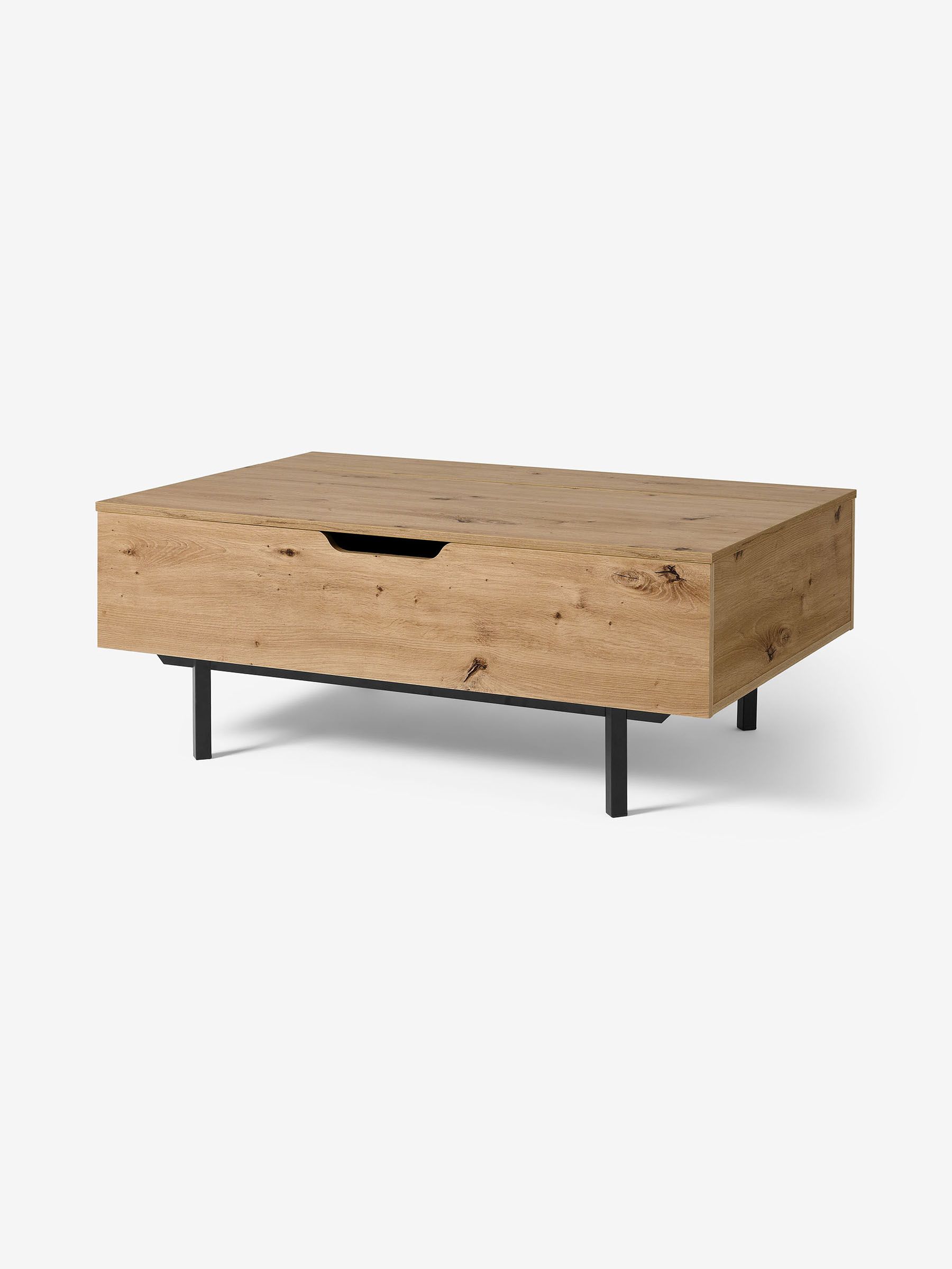 Damien Lift Top Coffee Table in Distressed Oak Effect - Image 3 of 4