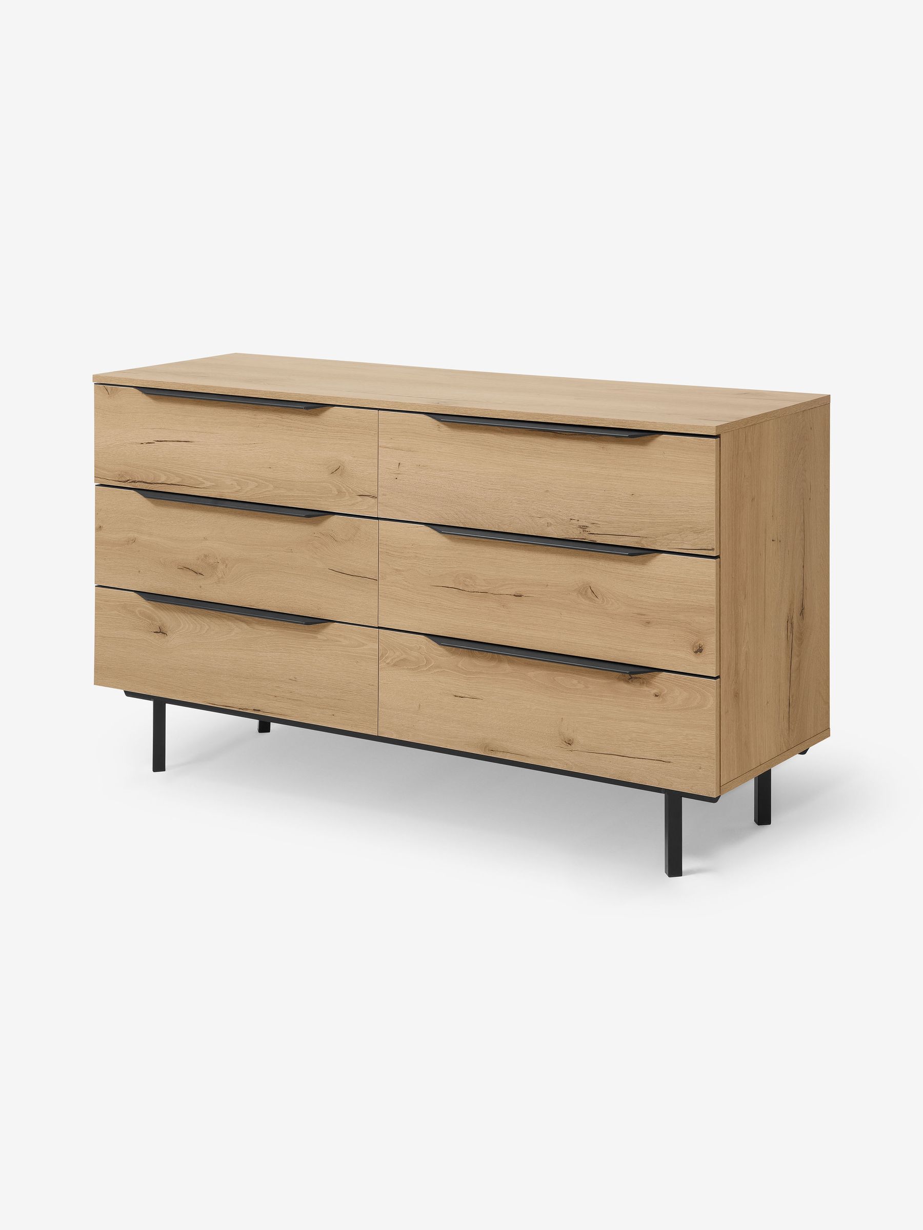 Damien 6 Drawer Chest of Drawers in Oak - Image 1 of 2
