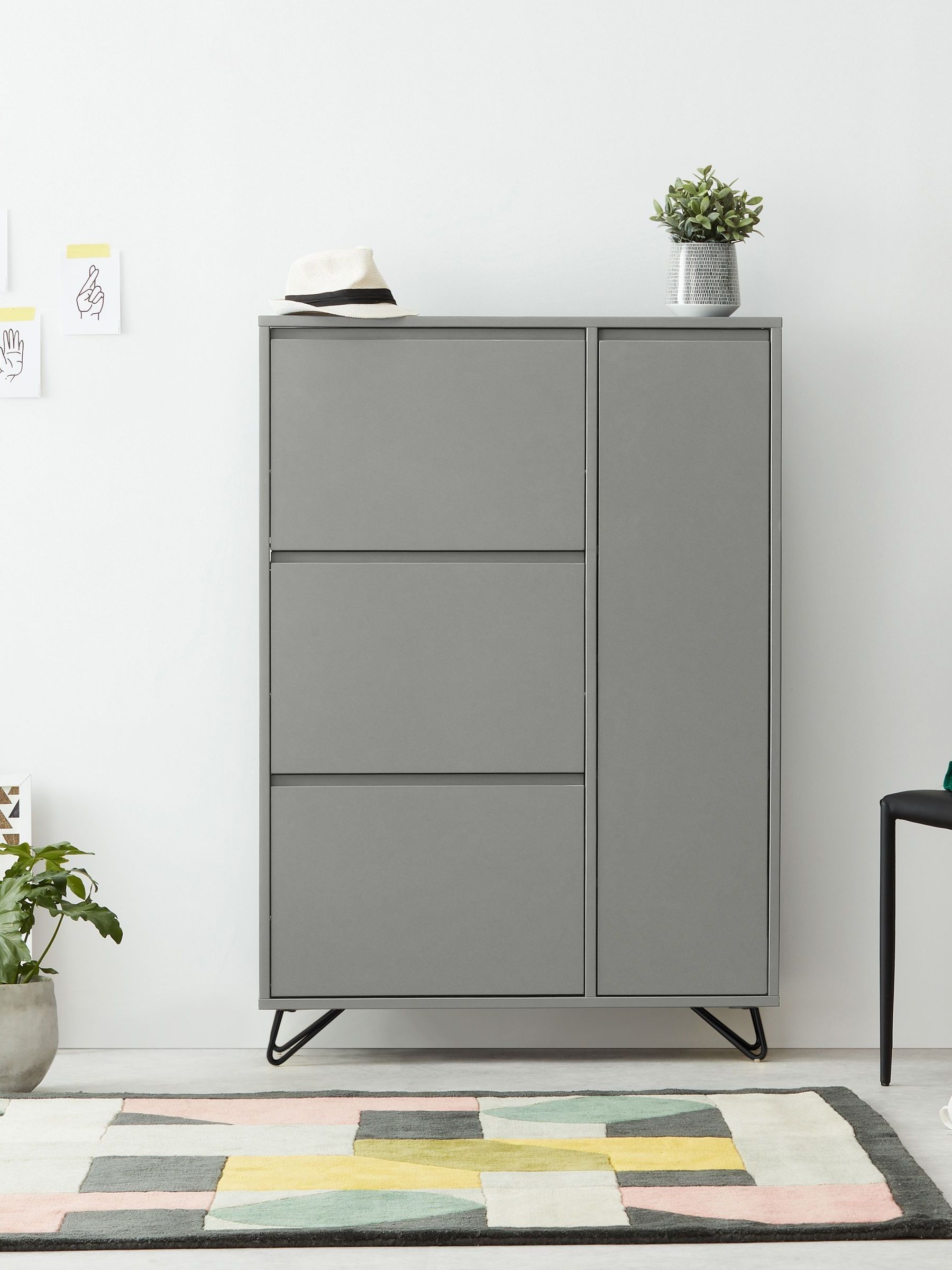 Elona Shoe Storage in Grey - Image 2 of 3