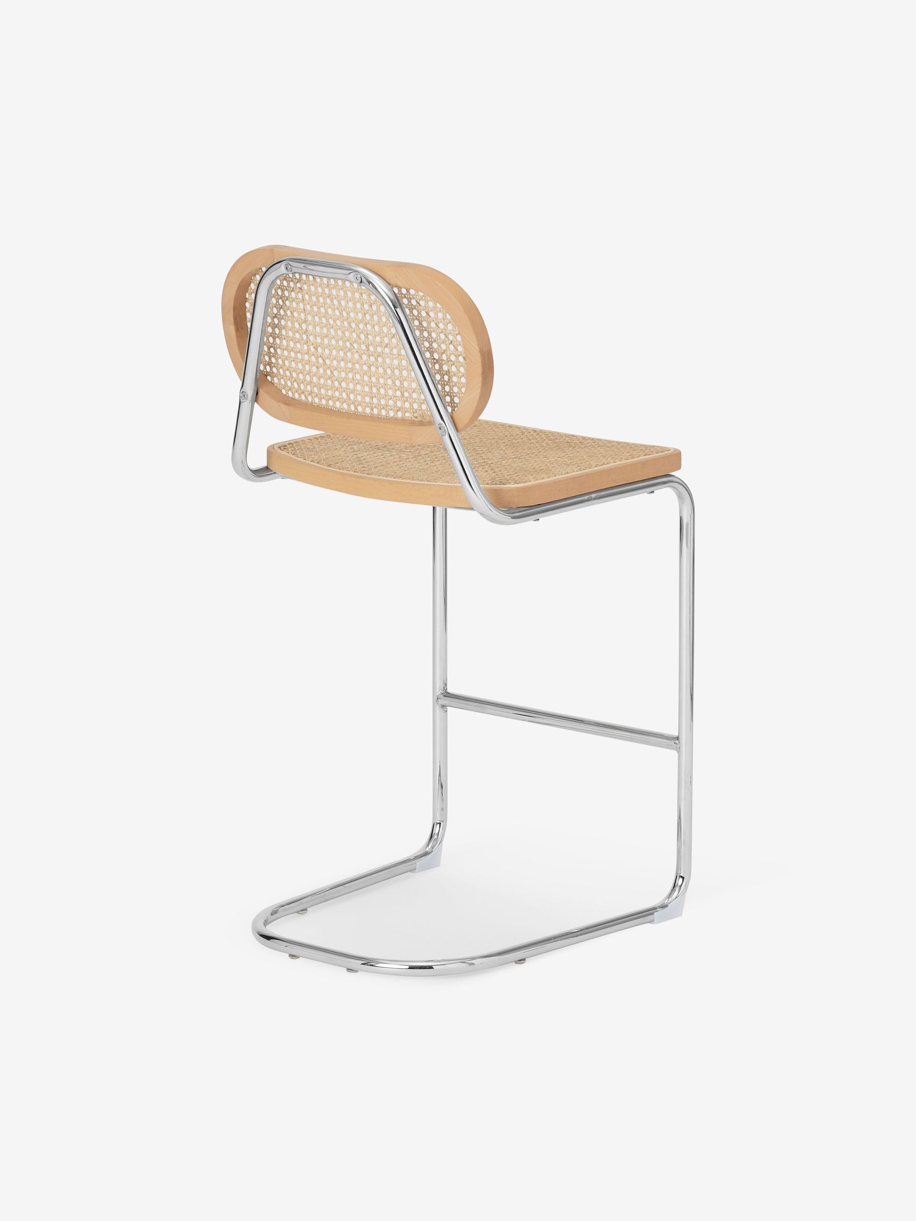 Leora Bar Stool in Chrome - Image 2 of 3