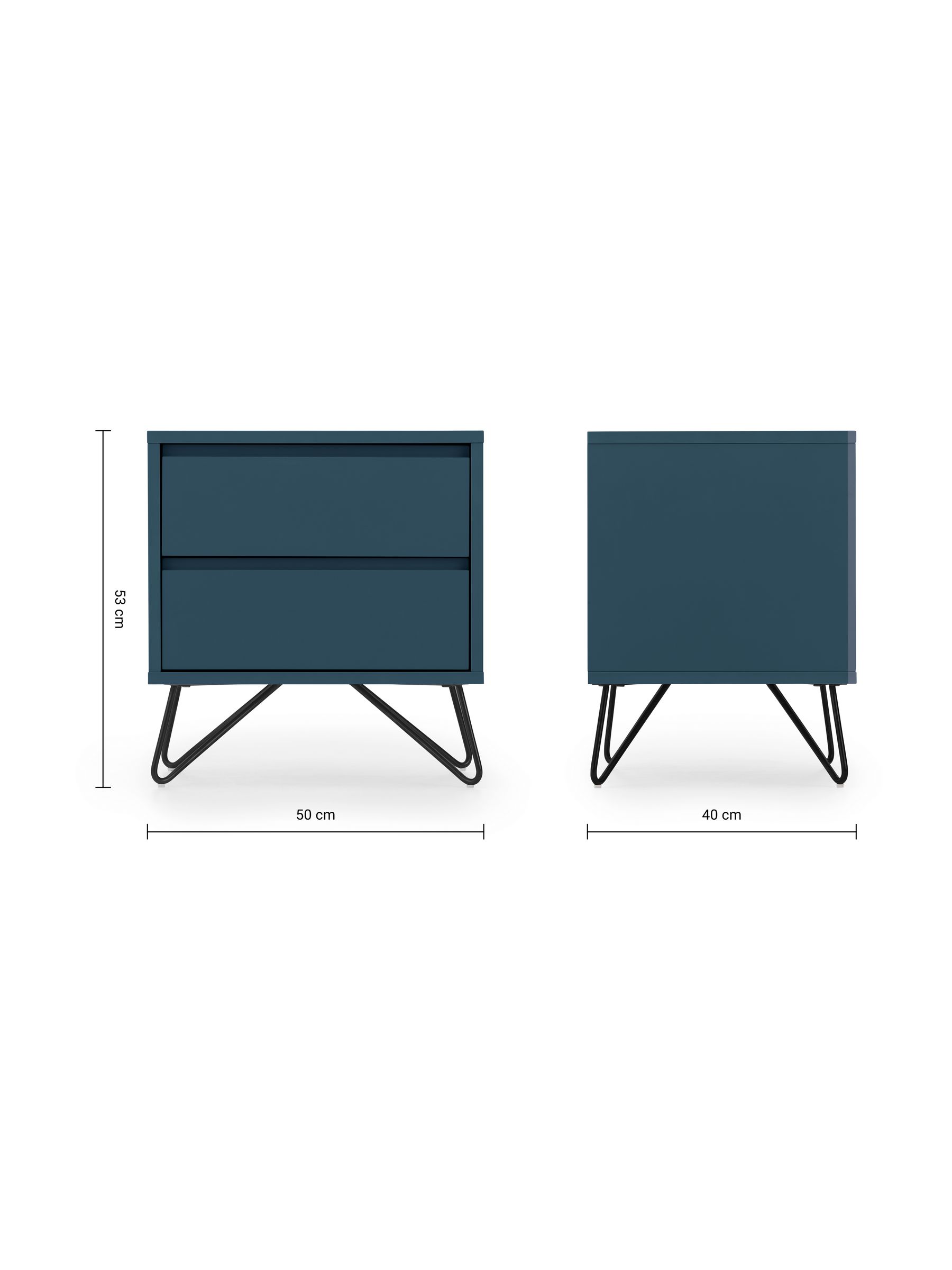 Elona Bedside Table in Blue - Image 4 of 4