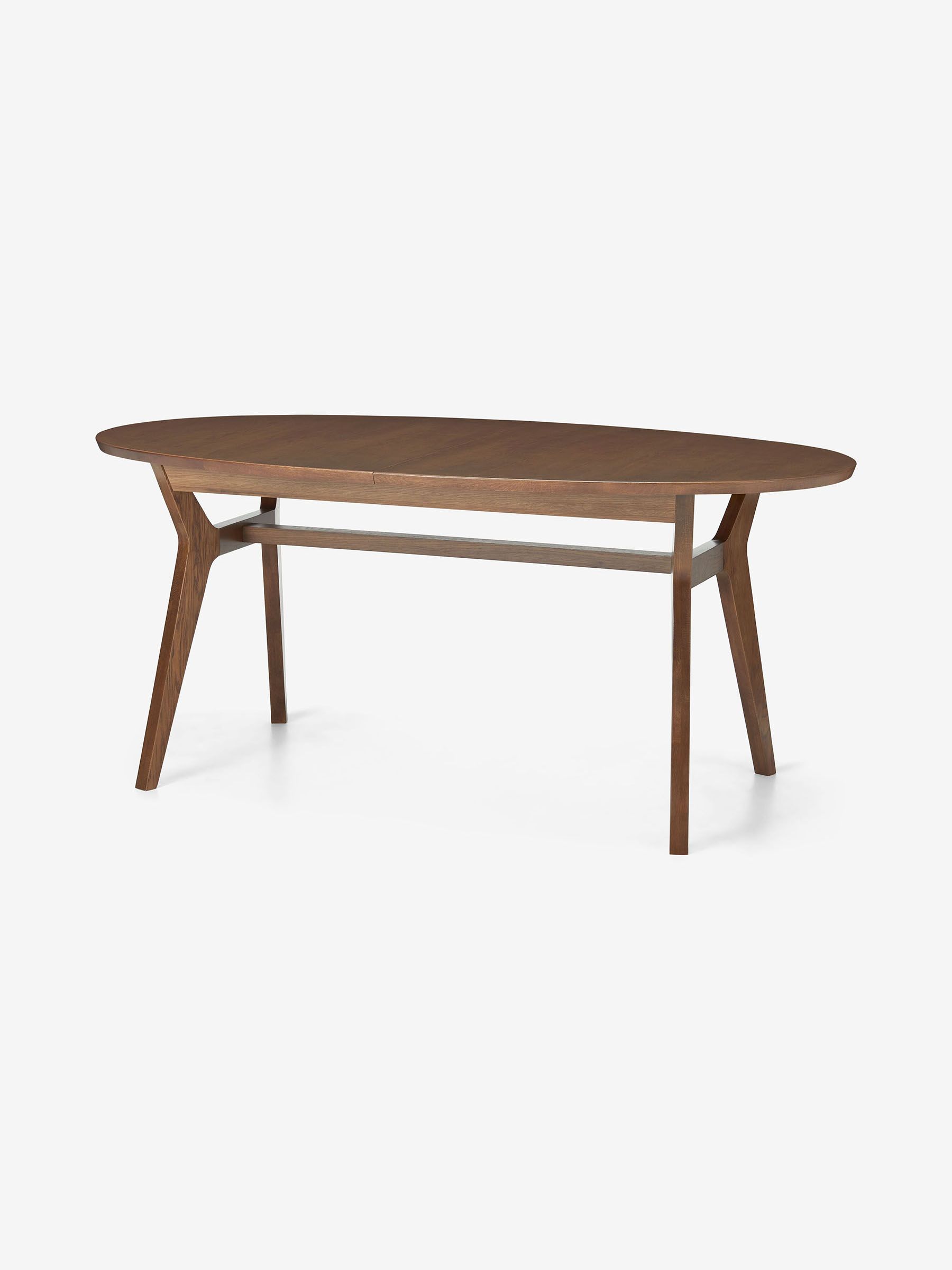 Jenson Extendable 6 to 8 Seater Round Dining Table in Dark Stain Oak - Image 2 of 3