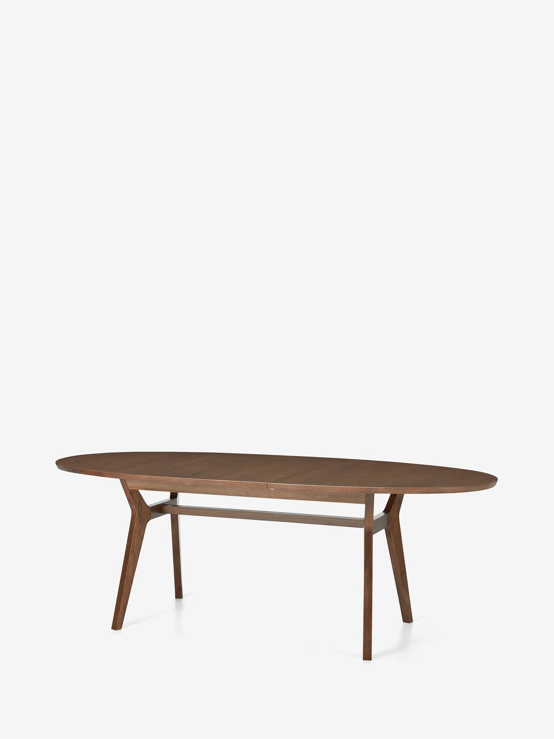Jenson Extendable 6 to 8 Seater Round Dining Table in Dark Stain Oak - Image 7 of 8