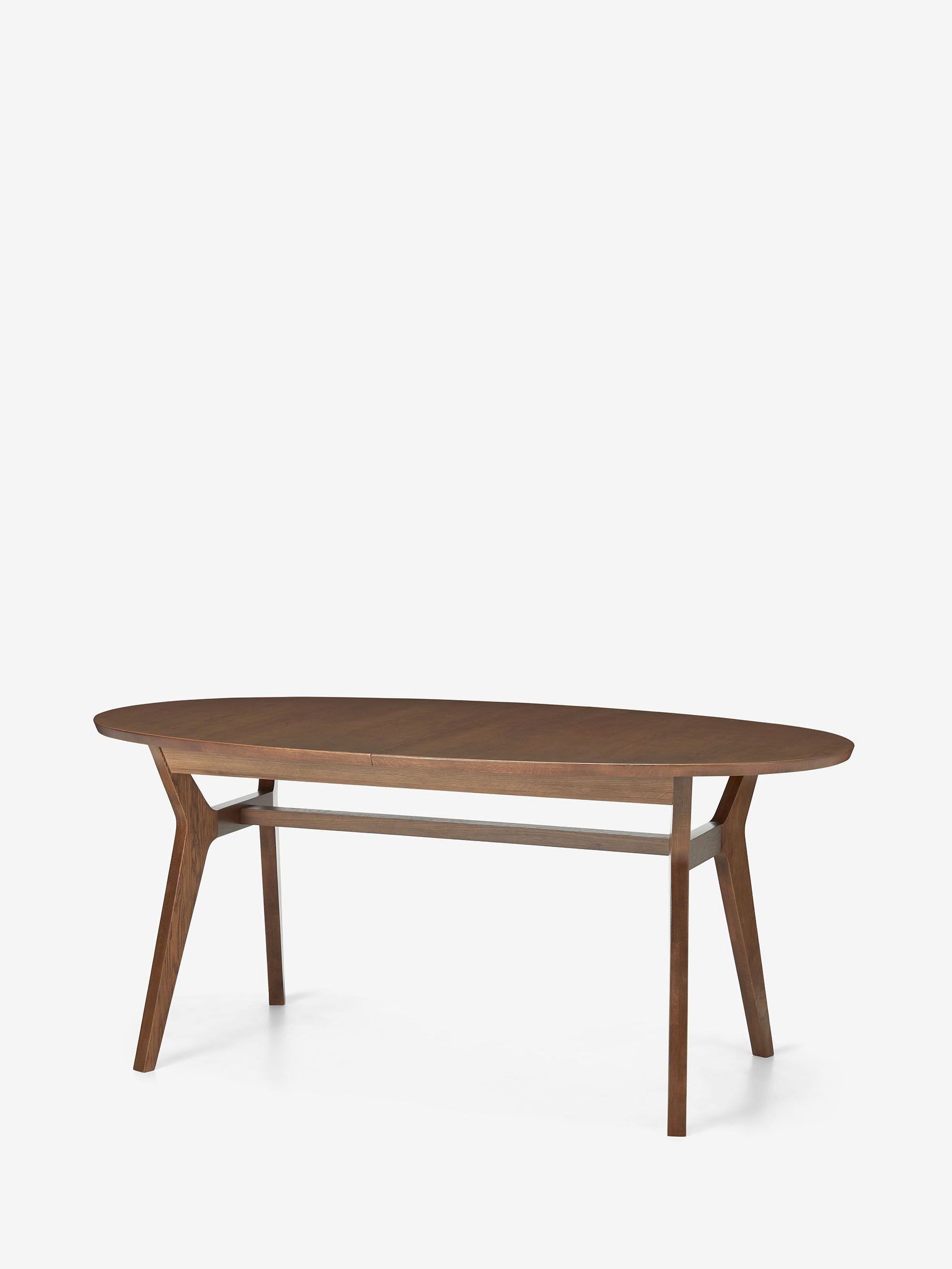 Jenson Extendable 6 to 8 Seater Round Dining Table in Dark Stain Oak - Image 8 of 8