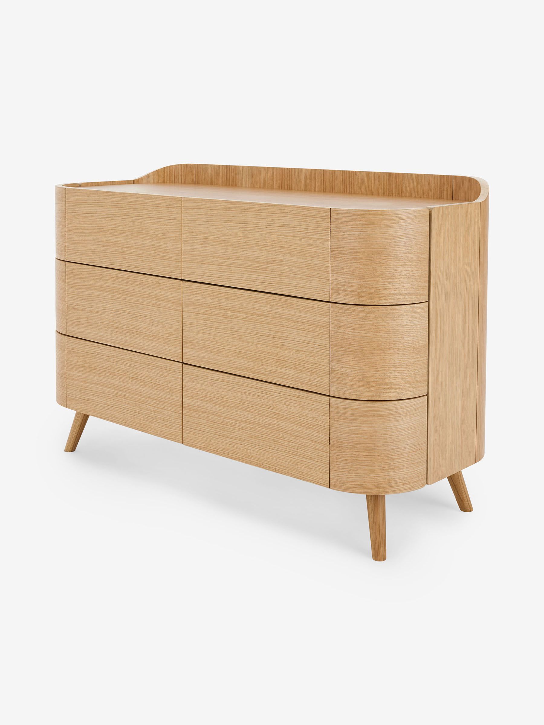 Odie 6 Drawer Chest of Drawers in Oak - Image 2 of 2