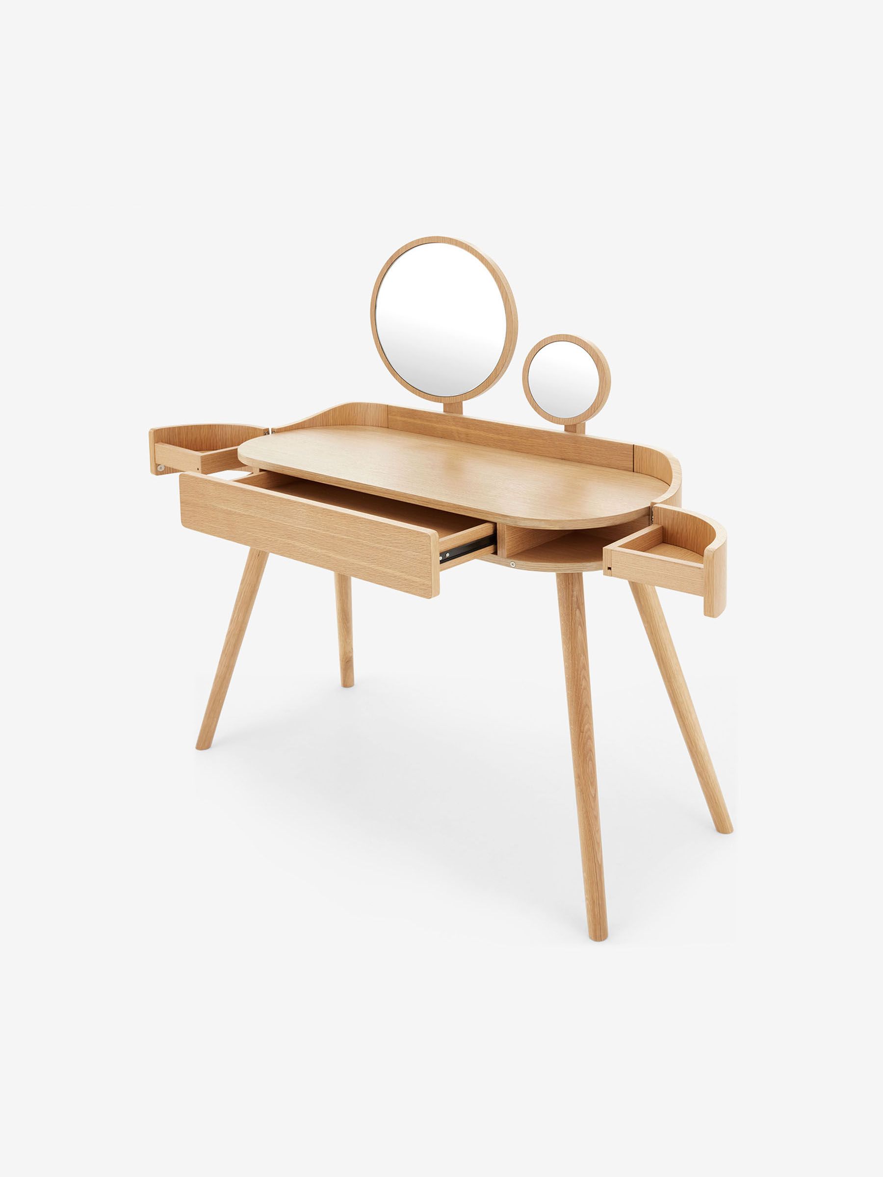 Odie Console Dressing Table in Oak - Image 2 of 3