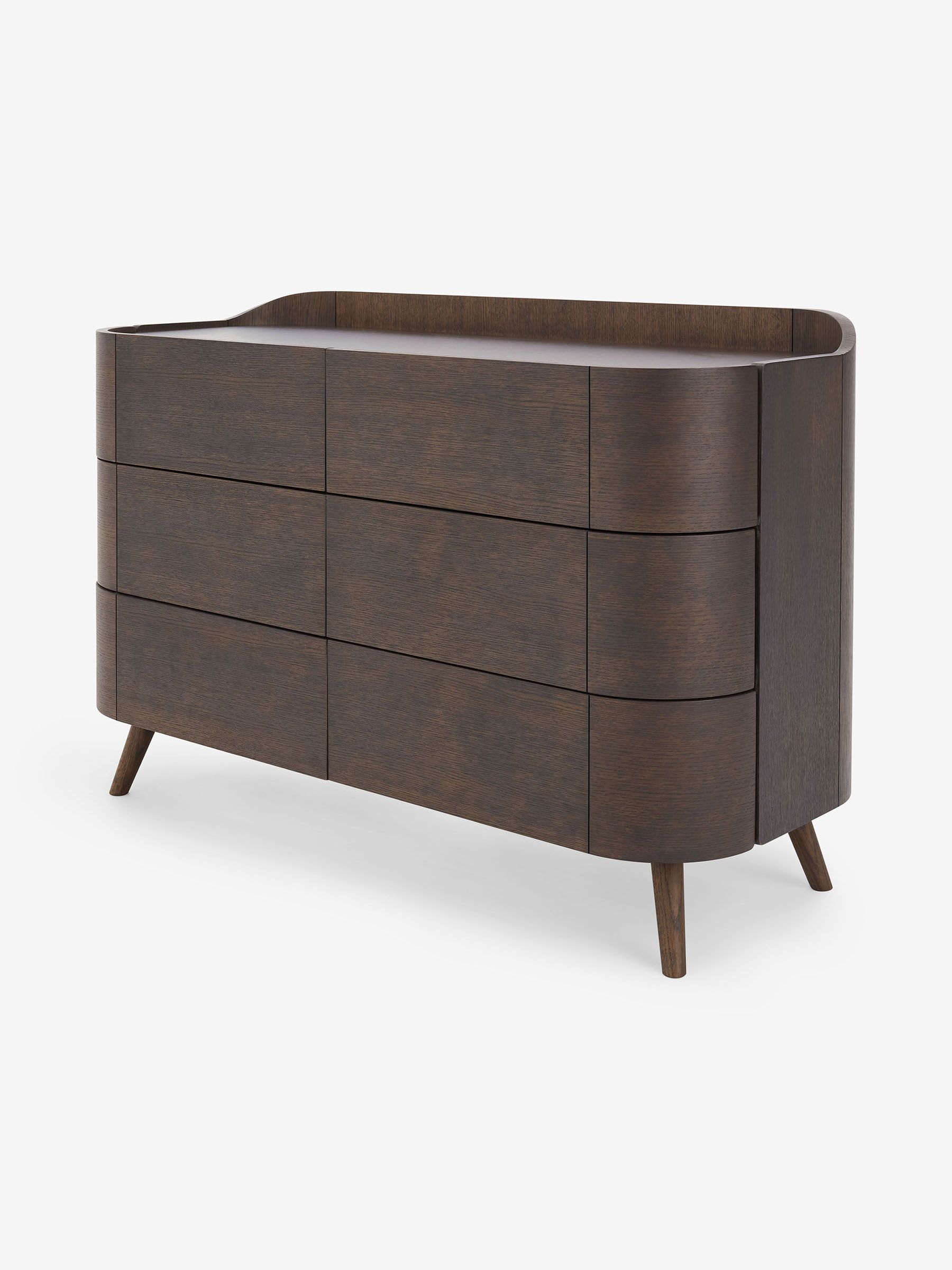Odie 6 Drawer Chest of Drawers in Dark Stain Oak - Image 4 of 4