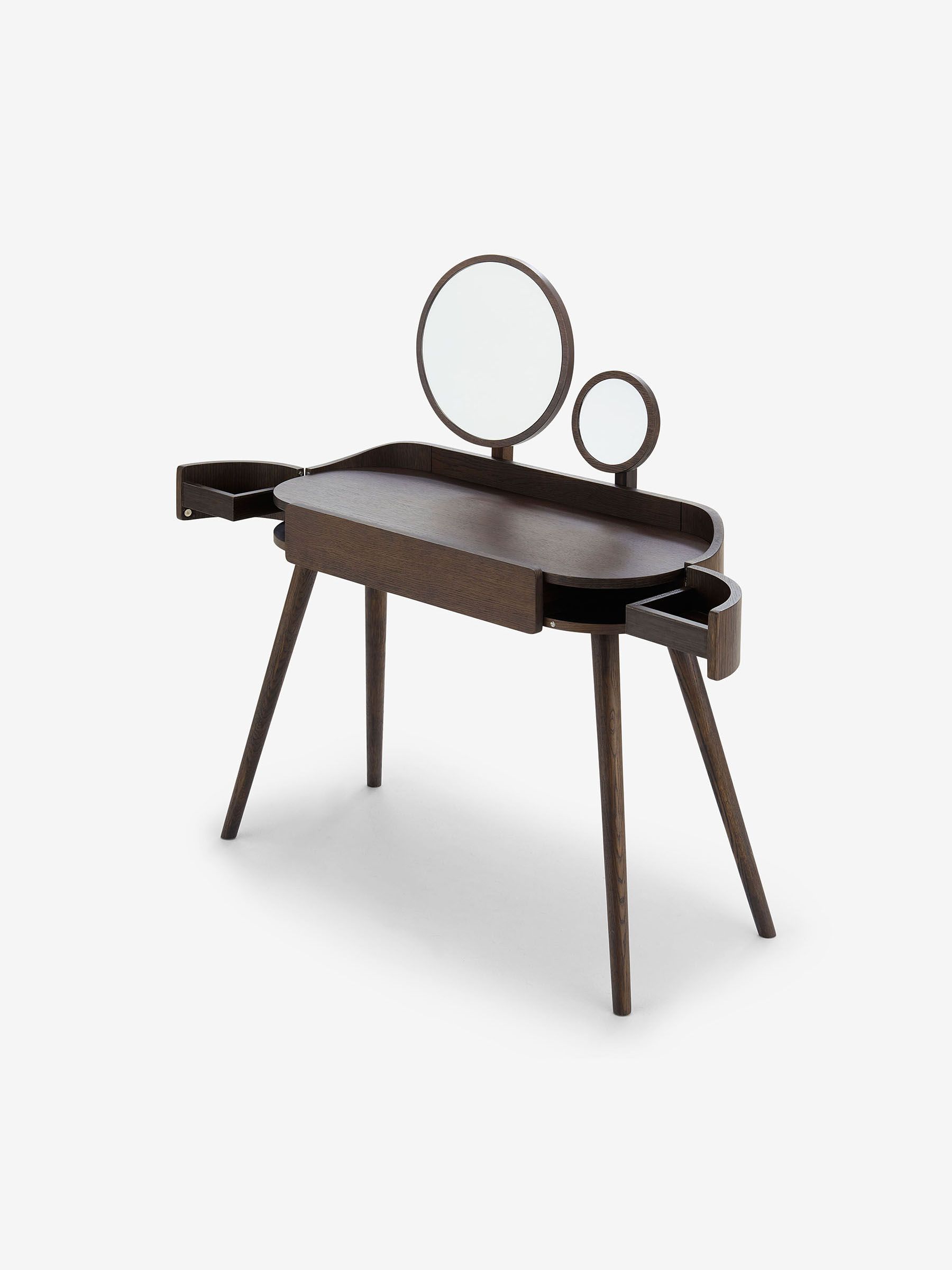 Odie Console Dressing Table in Dark Stain Oak - Image 2 of 3