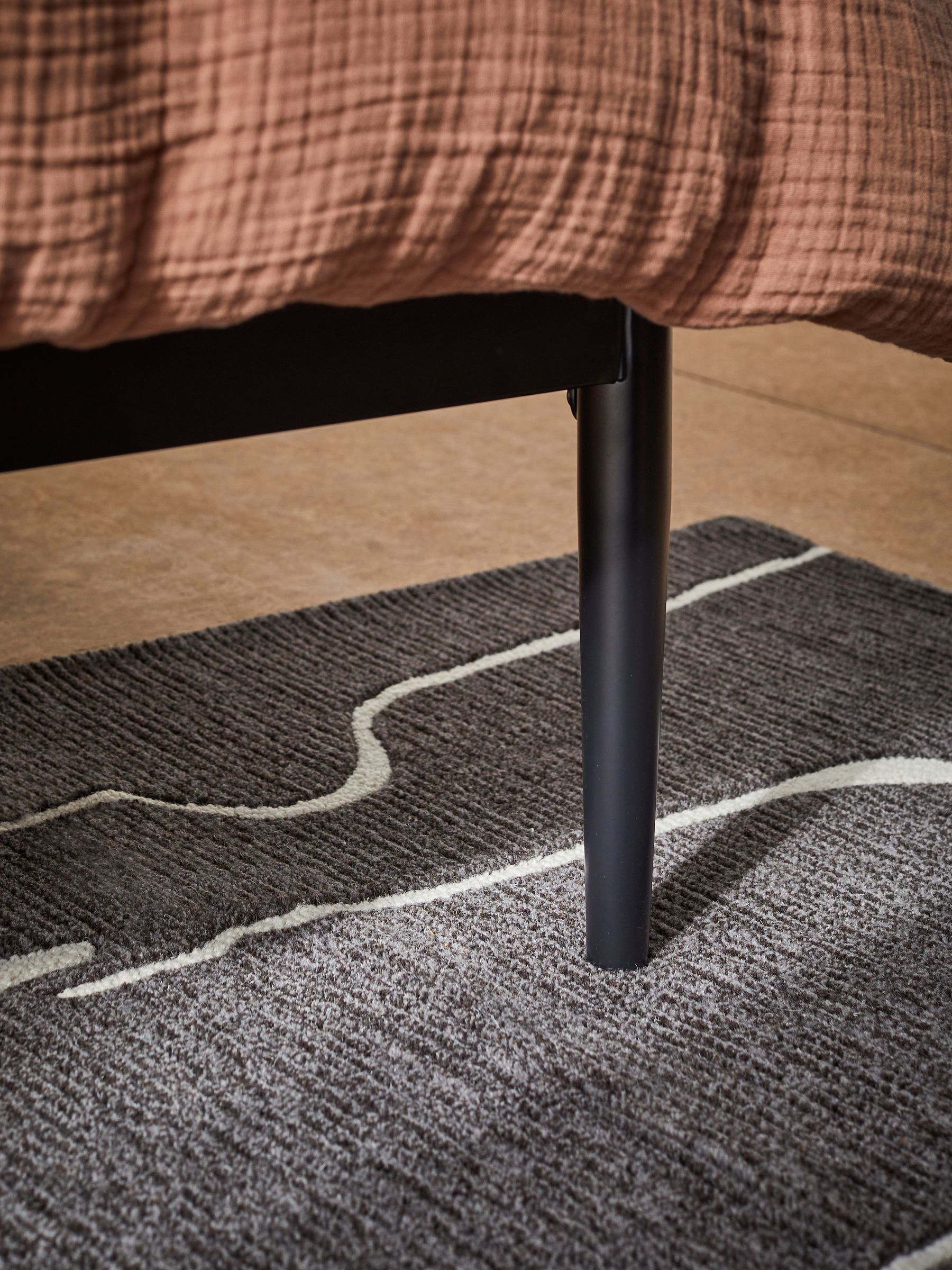 Penn Metal Bed Frame in Black - Image 4 of 4