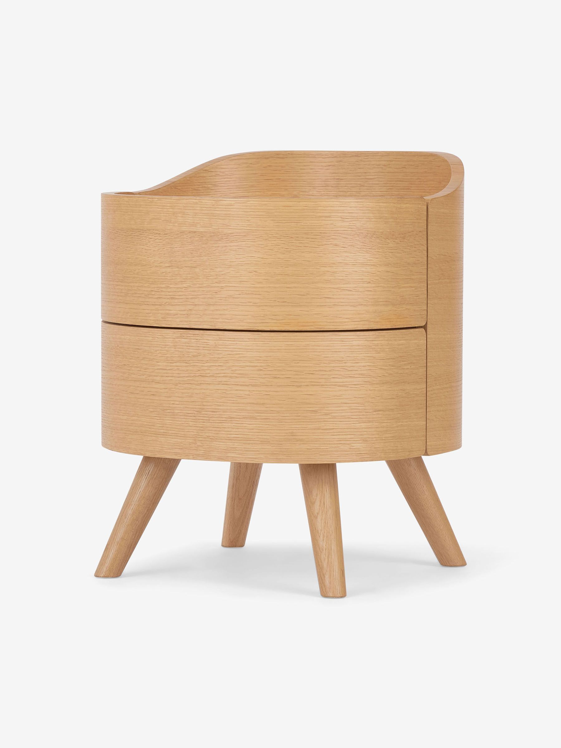 Odie 2 Drawer Bedside Table in Oak - Image 4 of 4