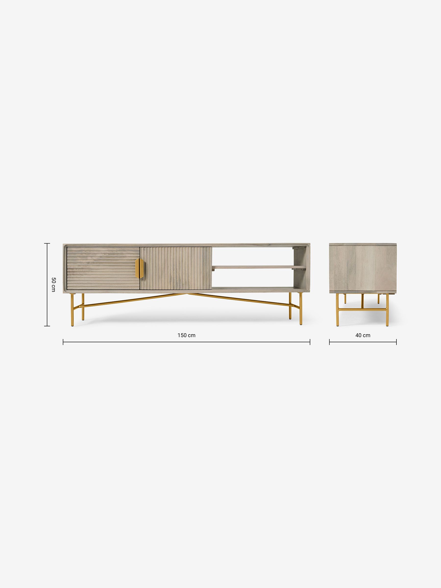 Haines TV Unit in Grey - Image 3 of 3
