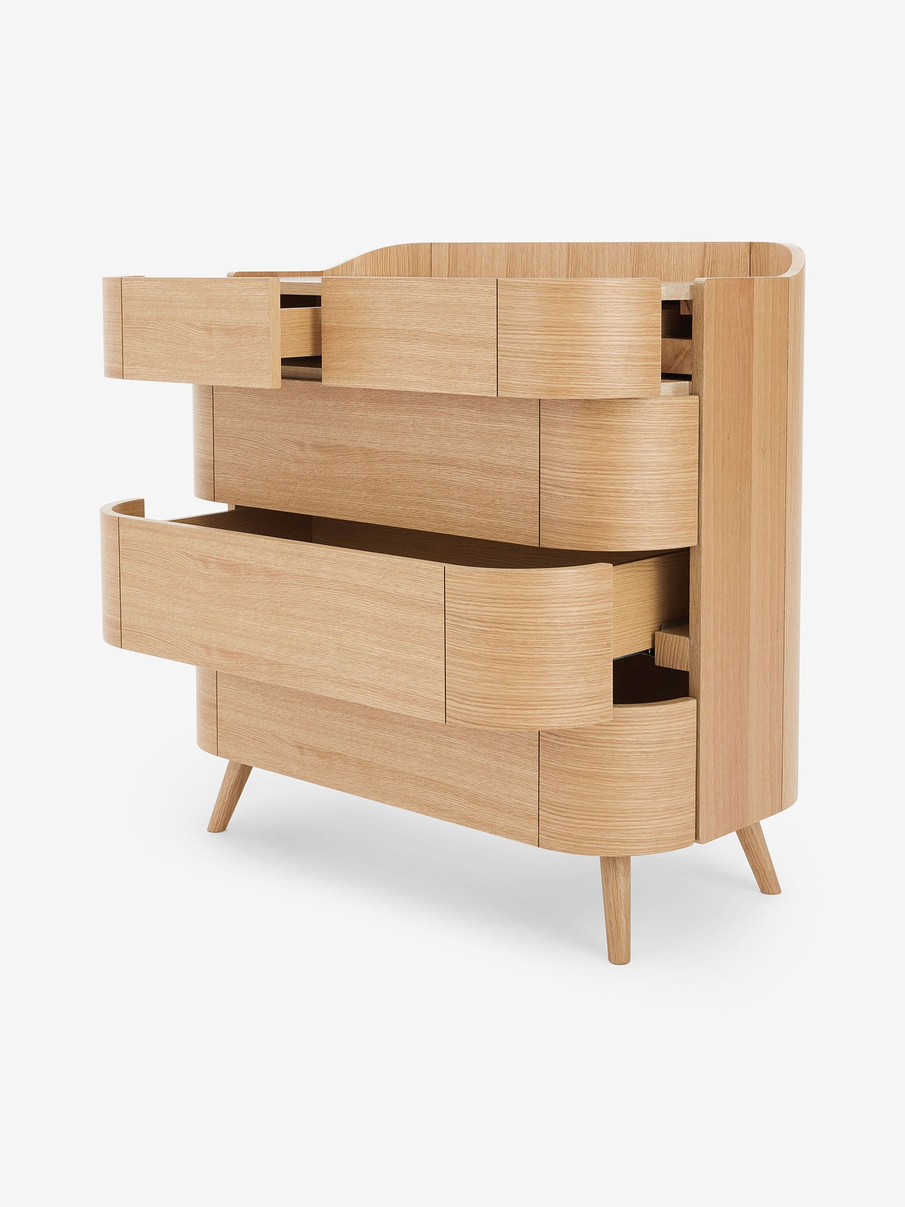 Odie 5 Drawer Chest of Drawers in Oak - Image 3 of 4