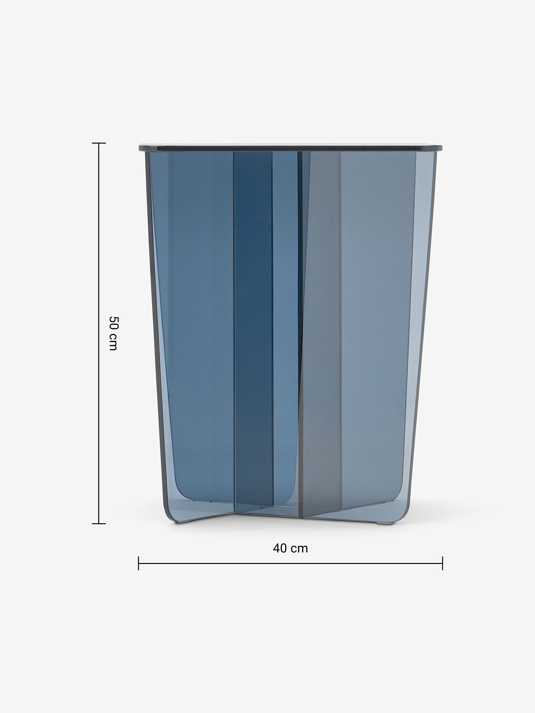 Oki Side Table in Blue Glass - Image 4 of 4