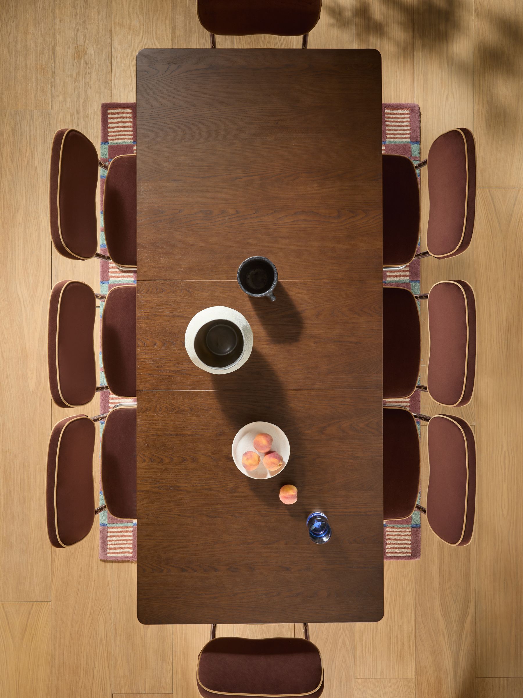 Jenson Extendable 6 to 8 Seater Rectangle Dining Table in Dark Stain Oak - Image 3 of 6