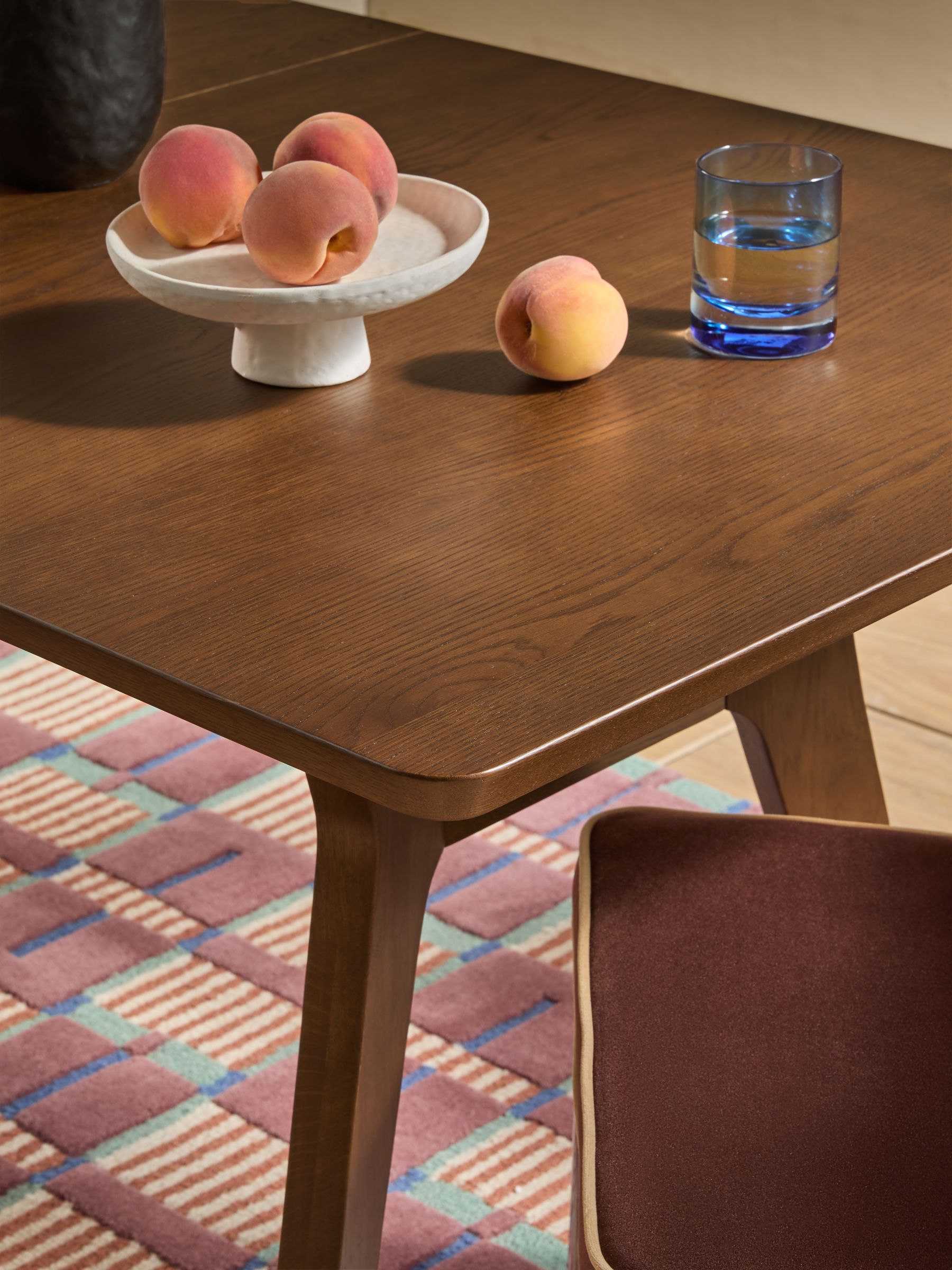 Jenson Extendable 6 to 8 Seater Rectangle Dining Table in Dark Stain Oak - Image 4 of 6