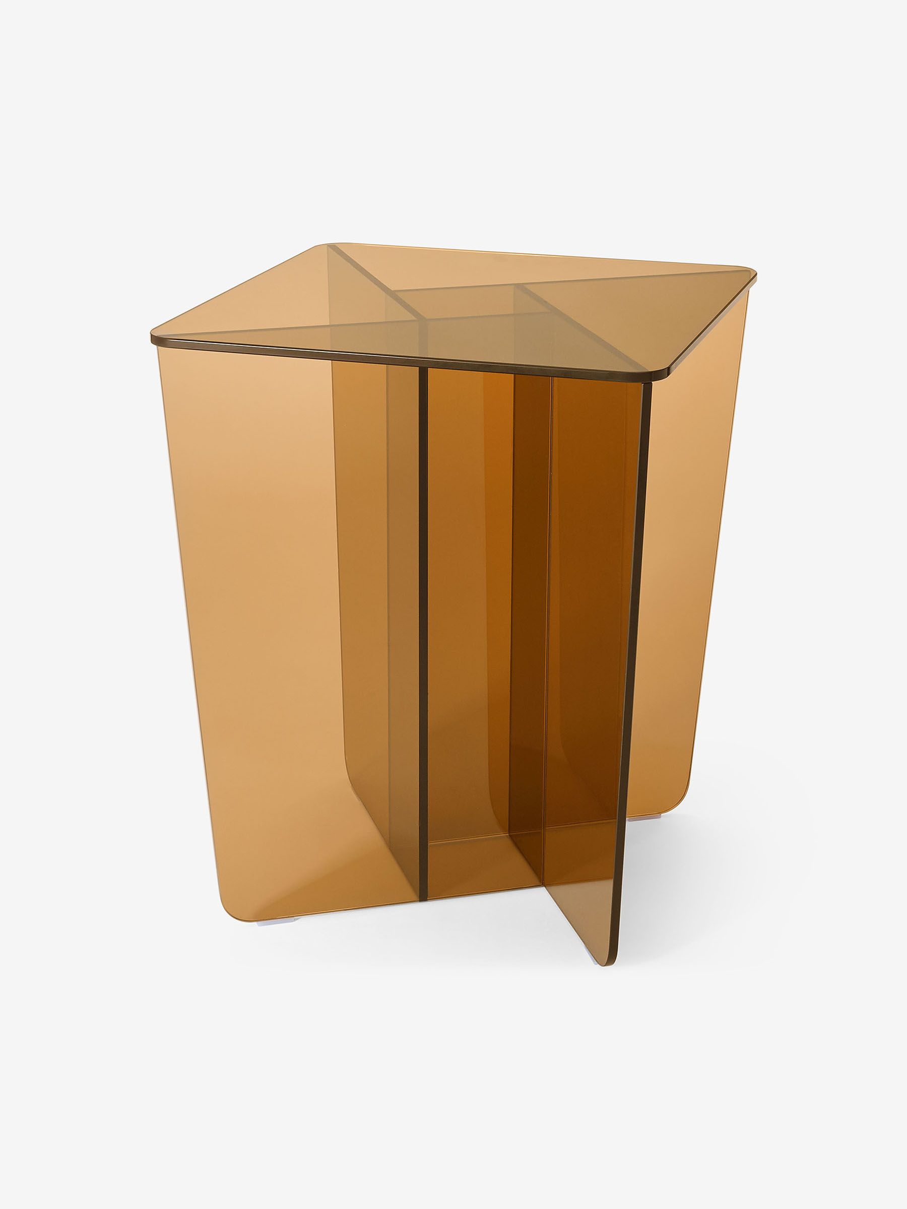 Oki Side Table in Caramel Glass - Image 5 of 6