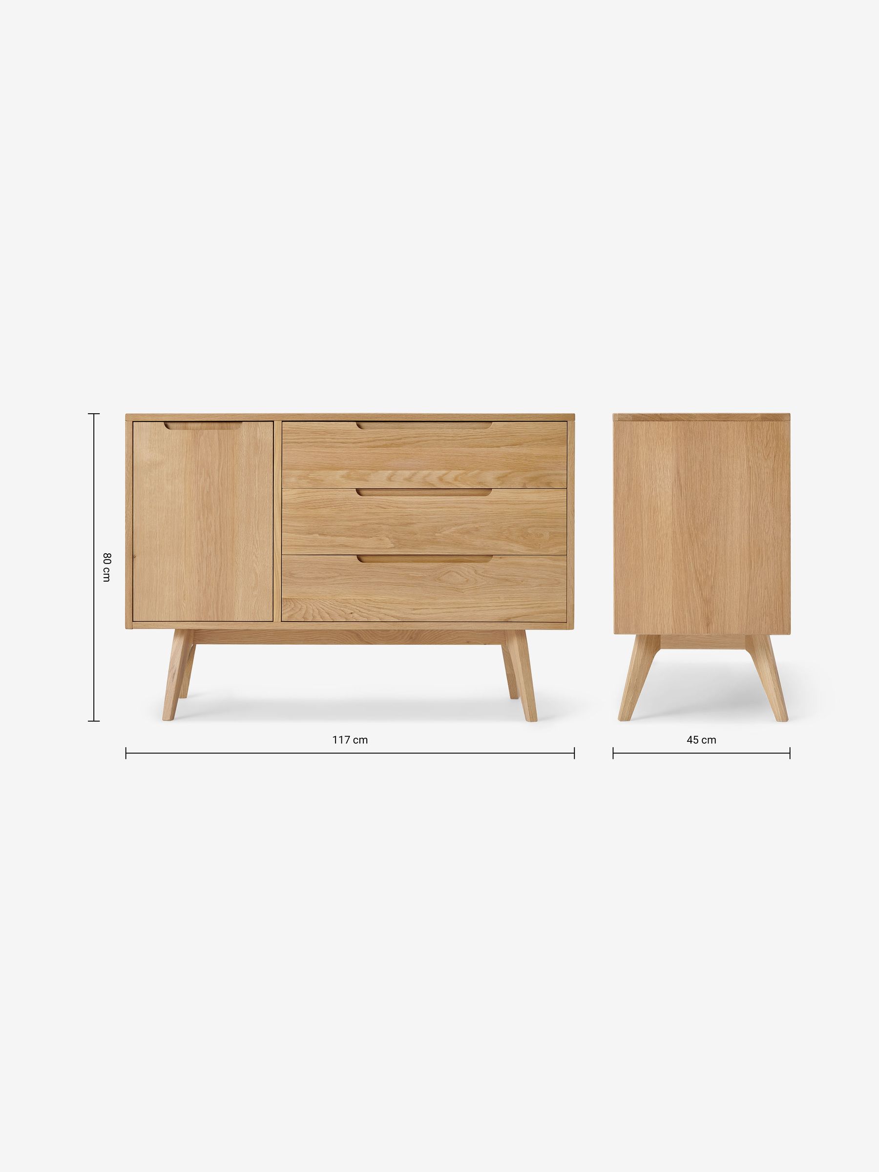 Jenson Compact Sideboard in Oak - Image 8 of 8