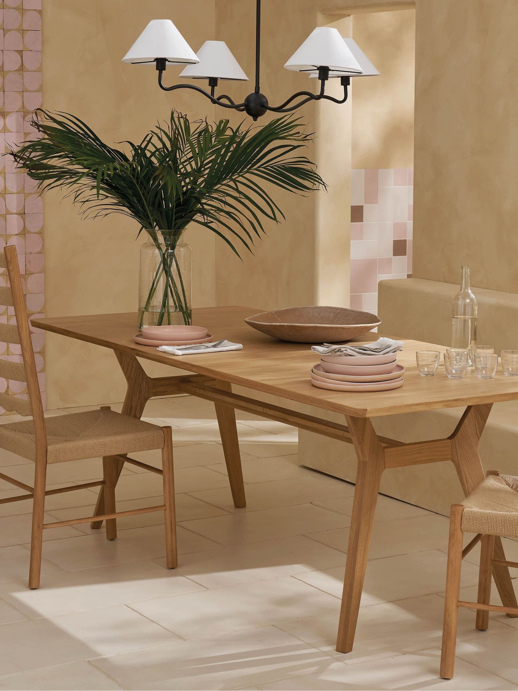 Jenson Extendable 6 to 8 Seater Rectangle Dining Table in Oak - Image 1 of 8