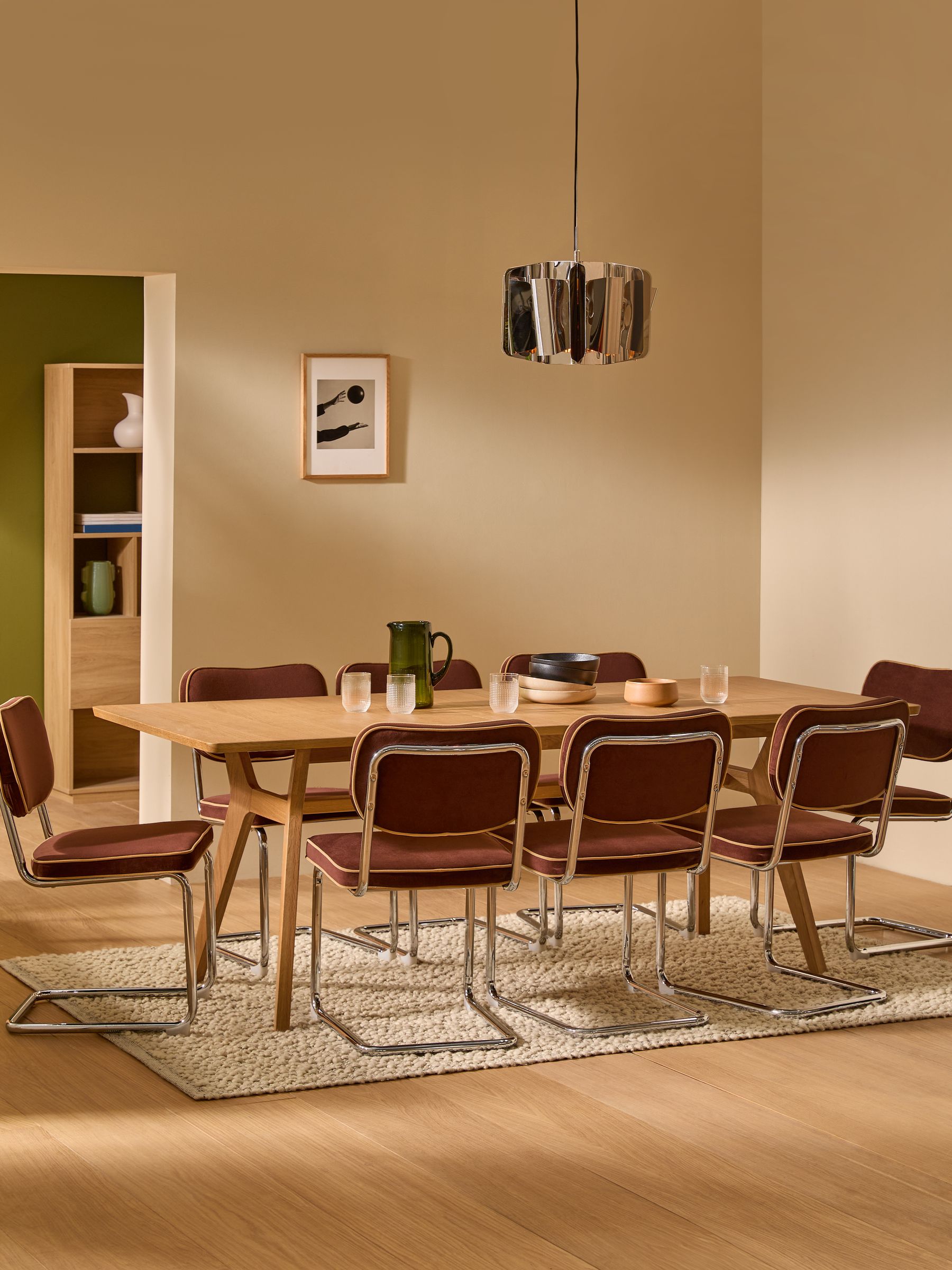 Jenson Extendable 6 to 8 Seater Rectangle Dining Table in Oak | Made