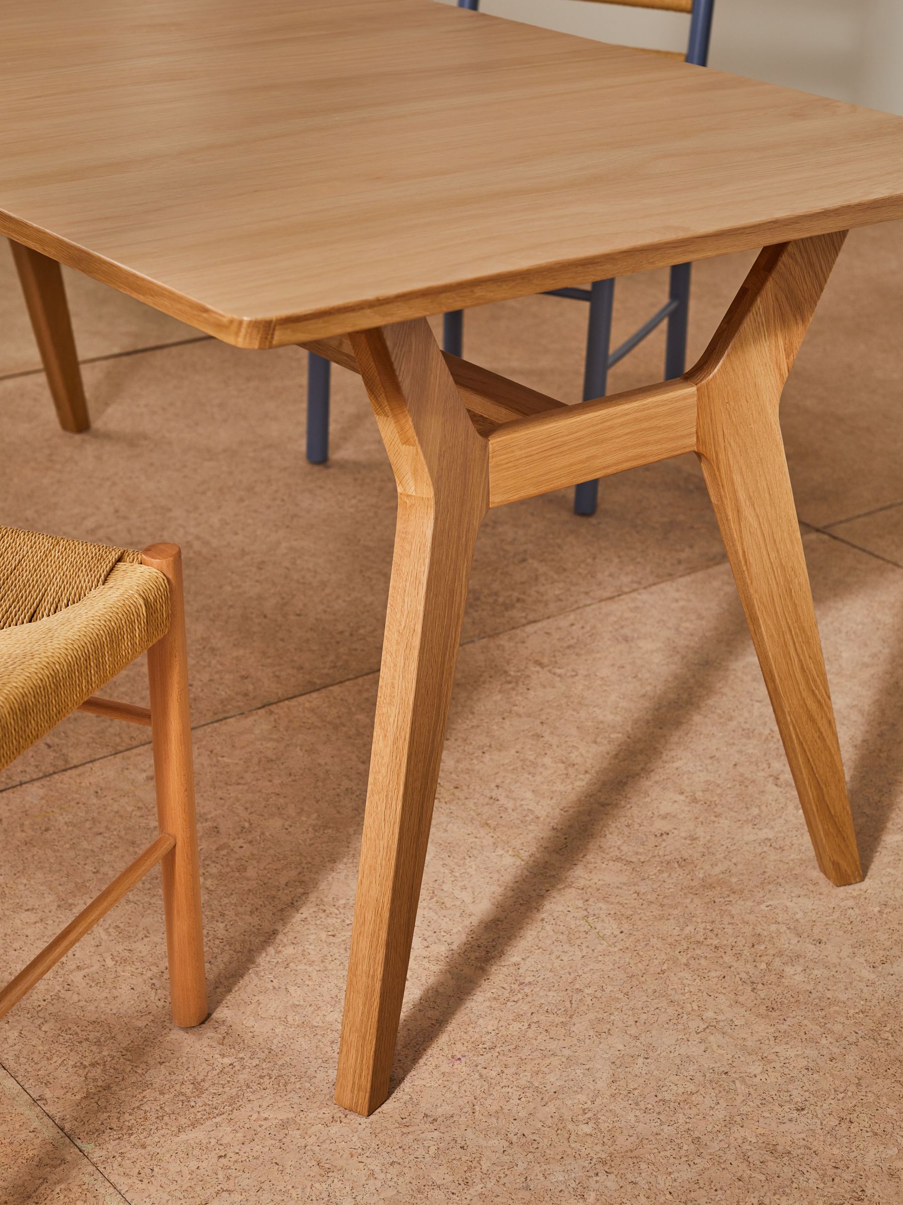 Jenson Extendable 6 to 8 Seater Rectangle Dining Table in Oak - Image 1 of 1