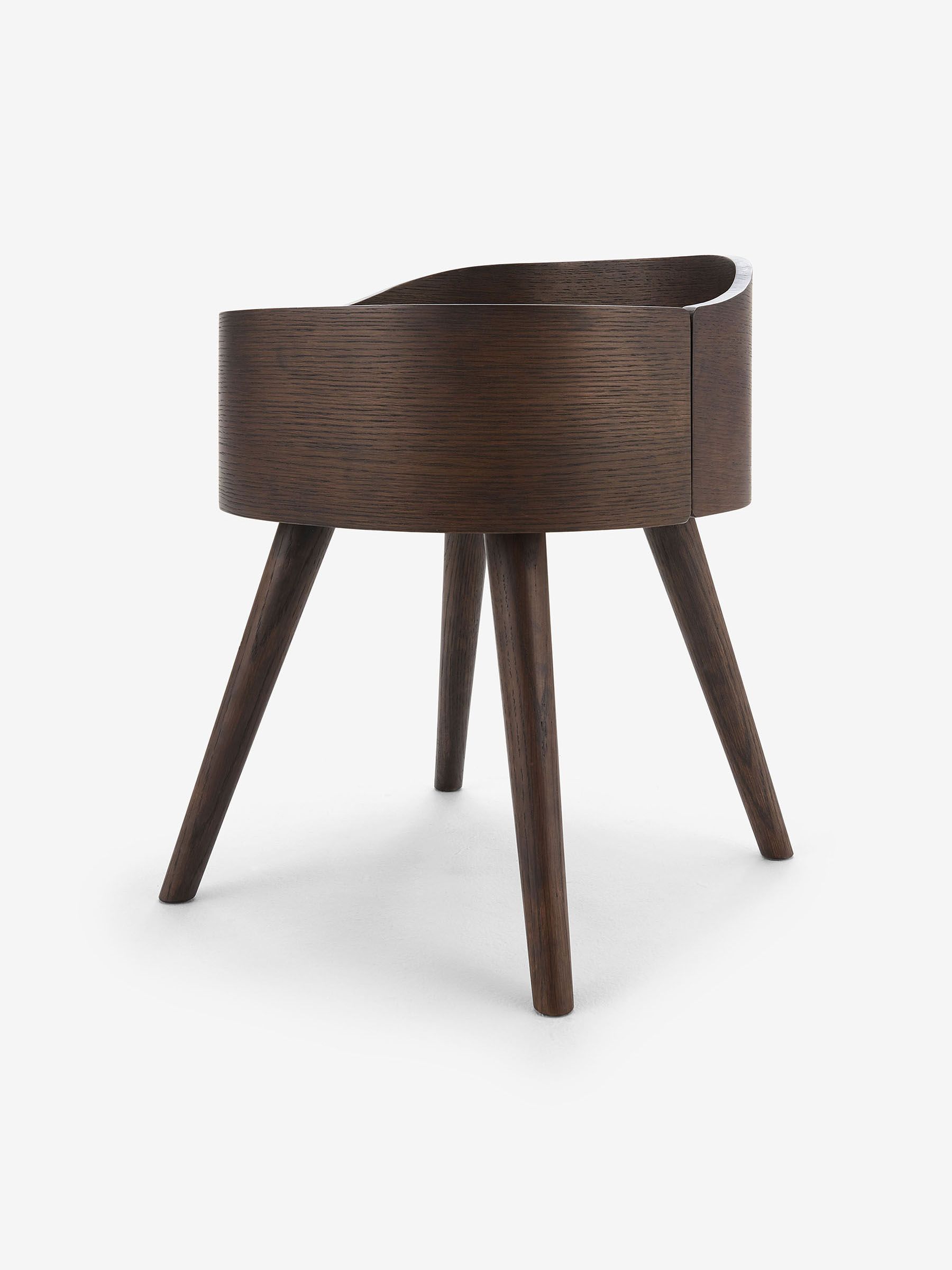 Odie 1 Drawer Bedside Table in Dark Stain Oak - Image 2 of 2