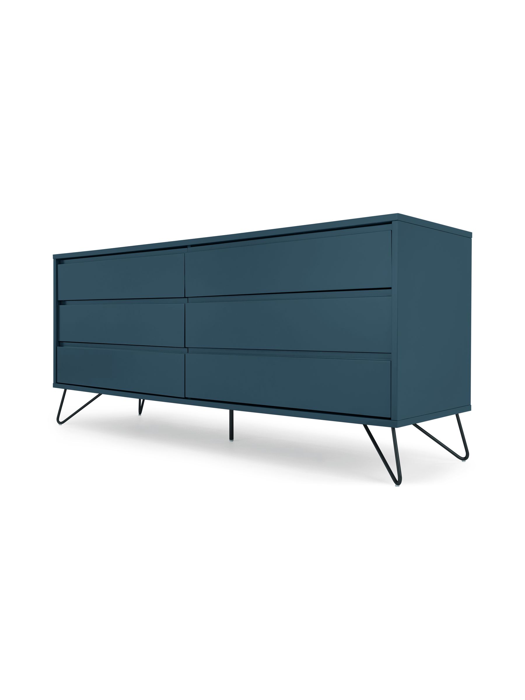 Wide Elona Chest of Drawers in Blue - Image 1 of 5