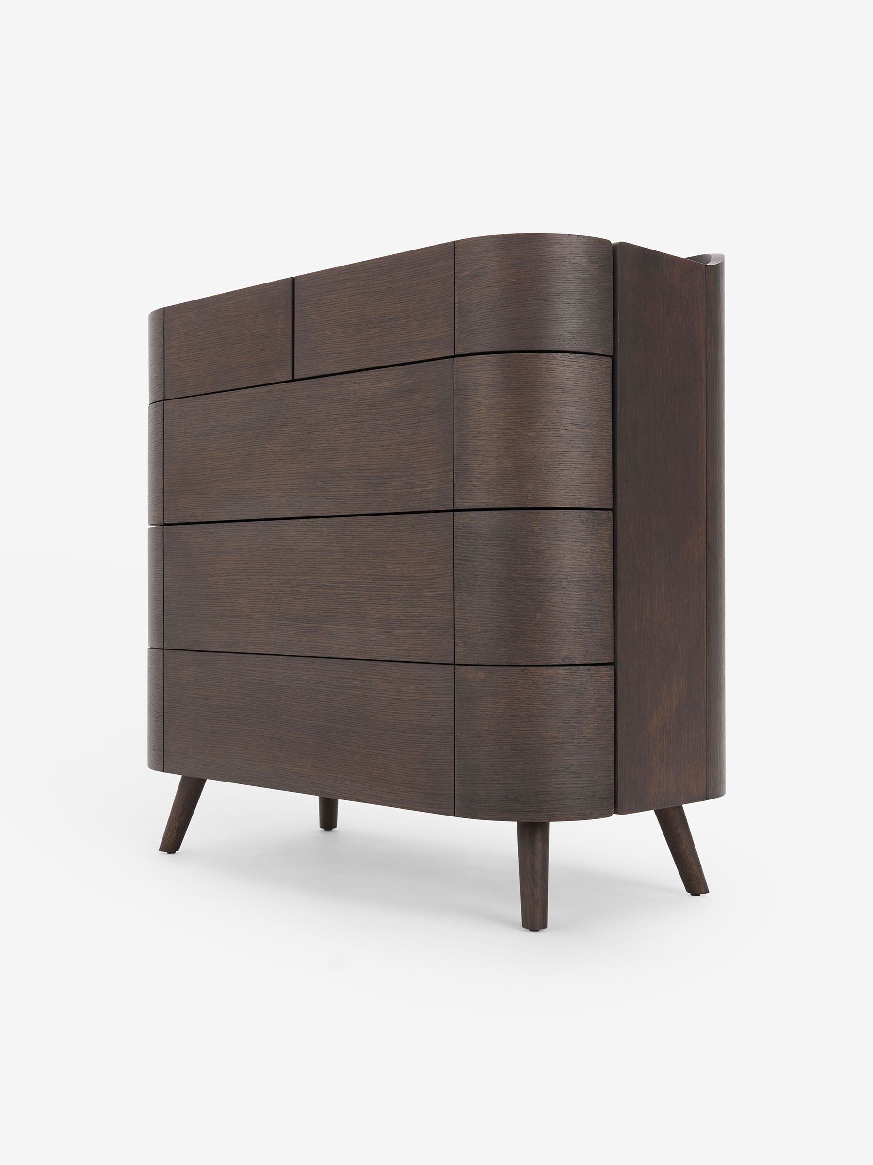 Odie 5 Drawer Chest of Drawers in Dark Stain Oak - Image 2 of 4