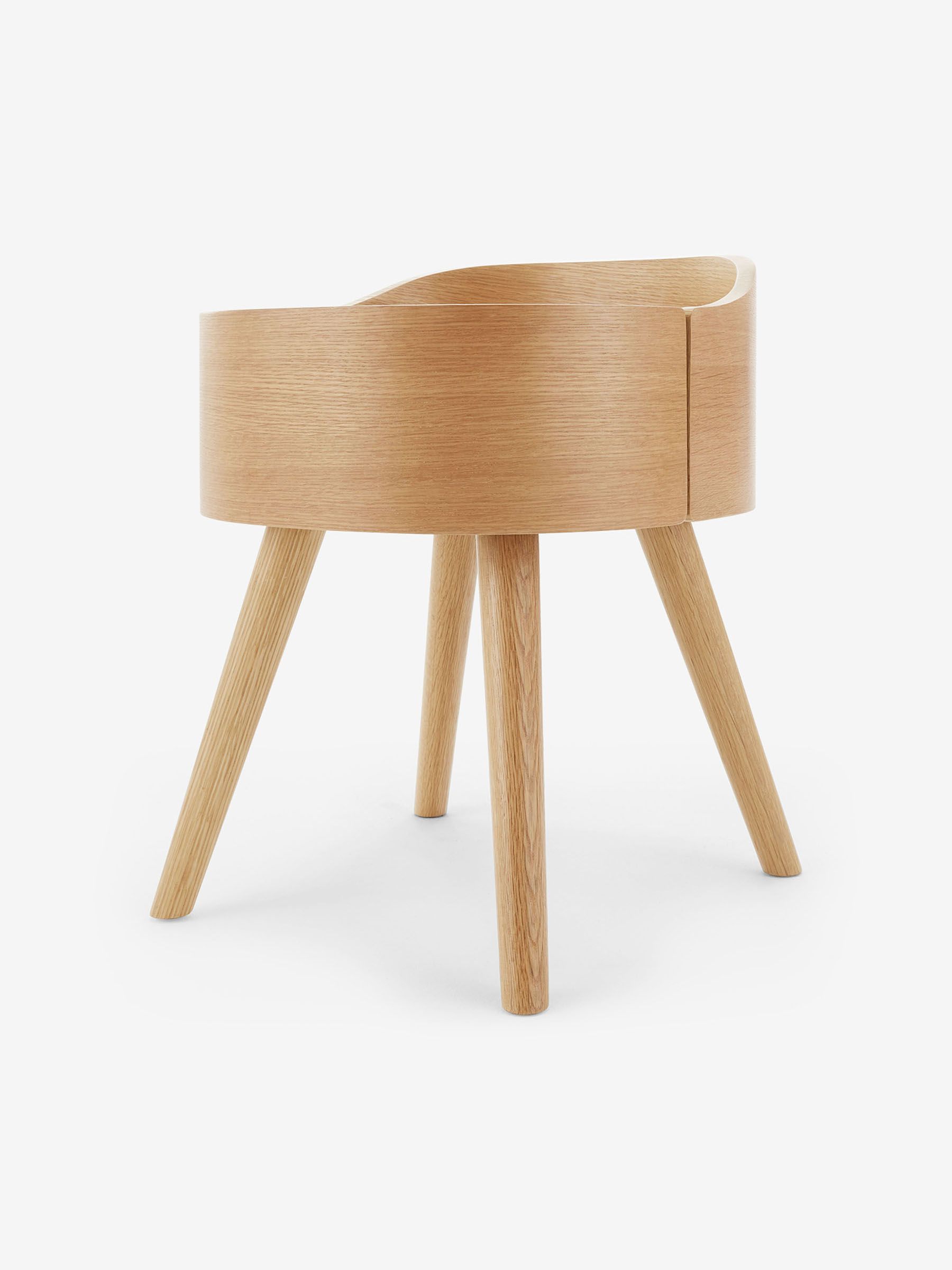 Odie 1 Drawer Bedside Table in Oak - Image 3 of 4