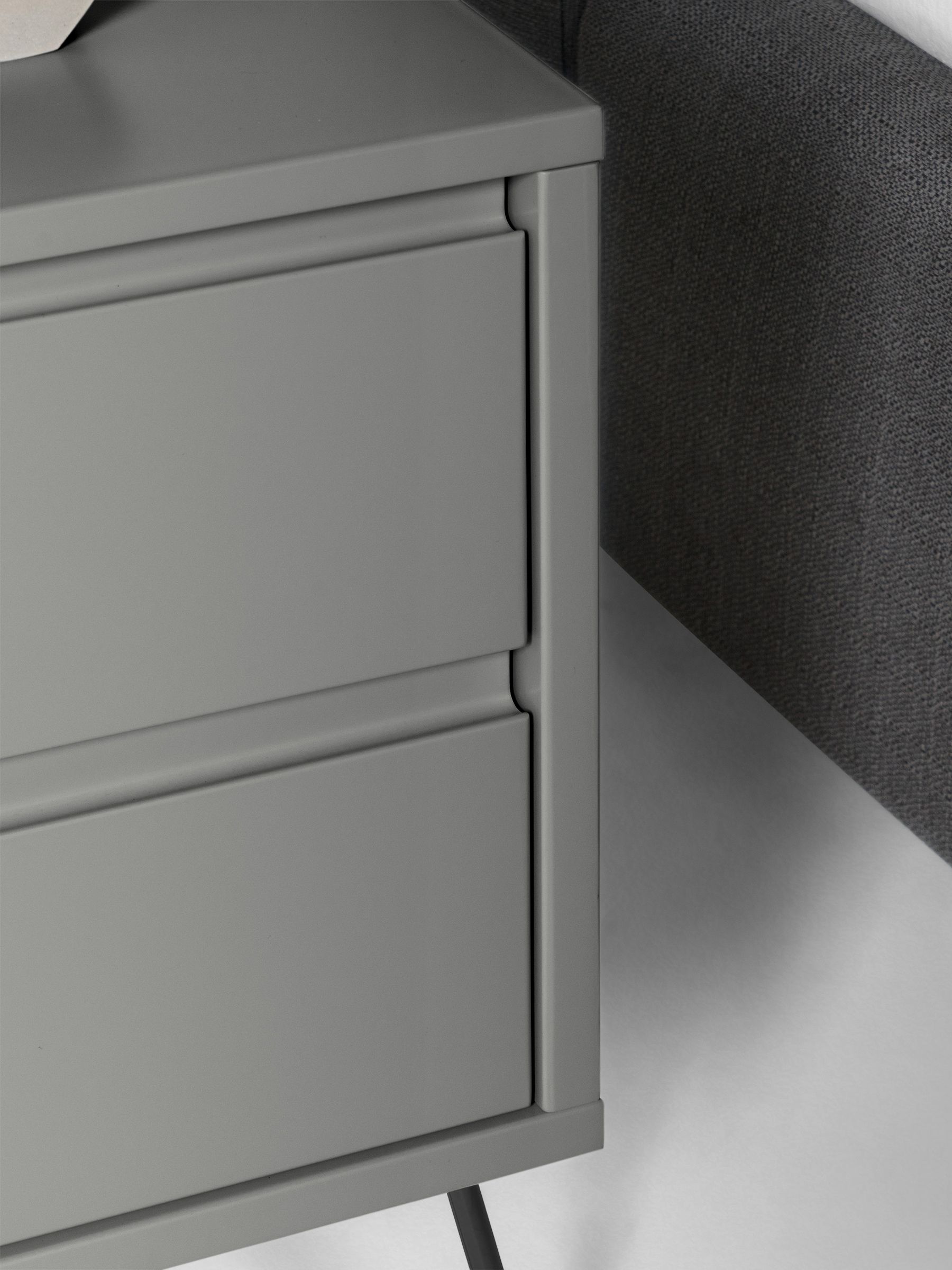 Elona Bedside Table in Grey - Image 3 of 4
