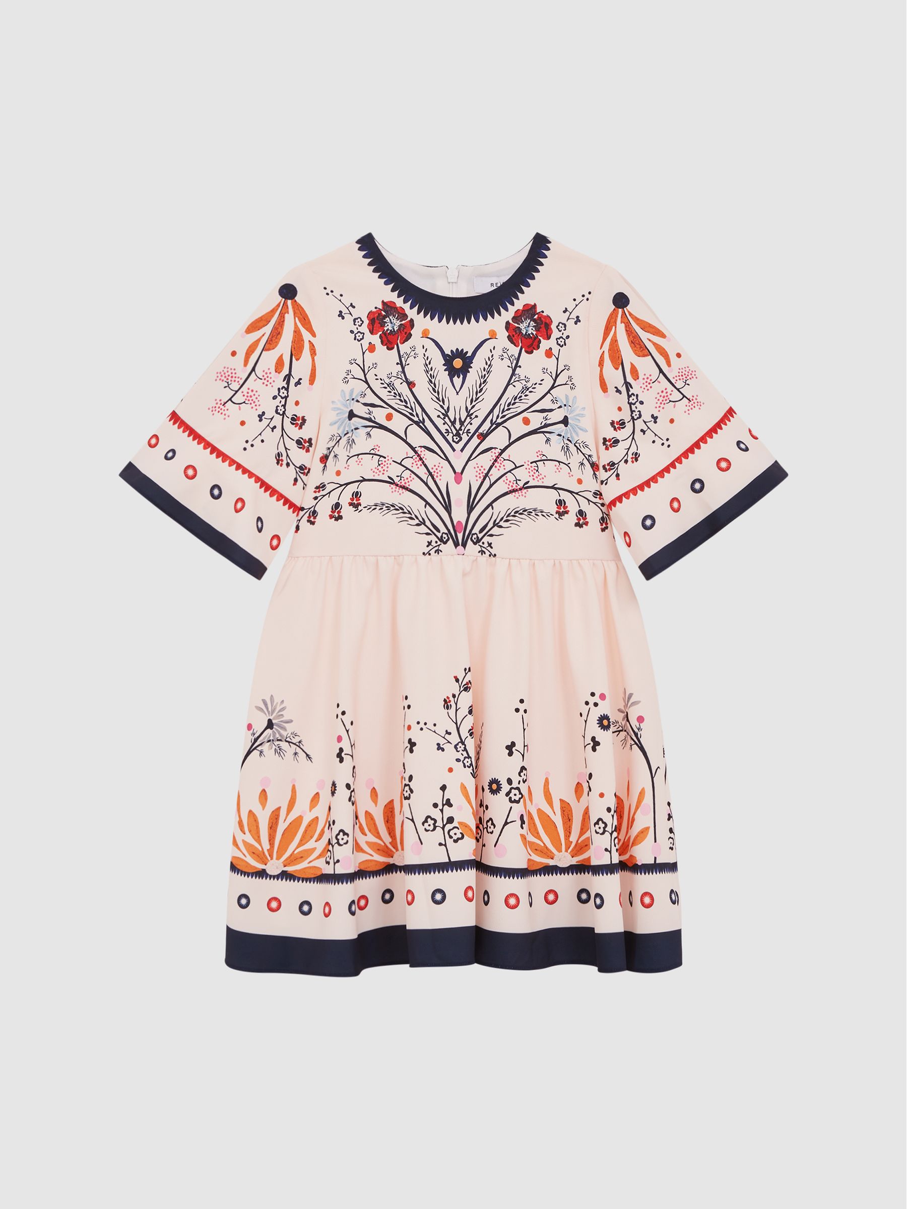 Senior Floral Printed Dress in Ivory - Image 2 of 7