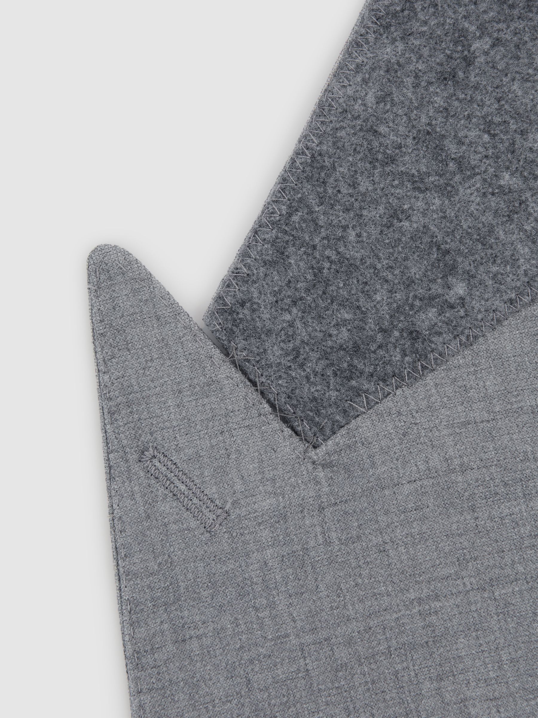 Slim Fit Single Breasted Wool Blend Blazer in Soft Grey - Image 6 of 6