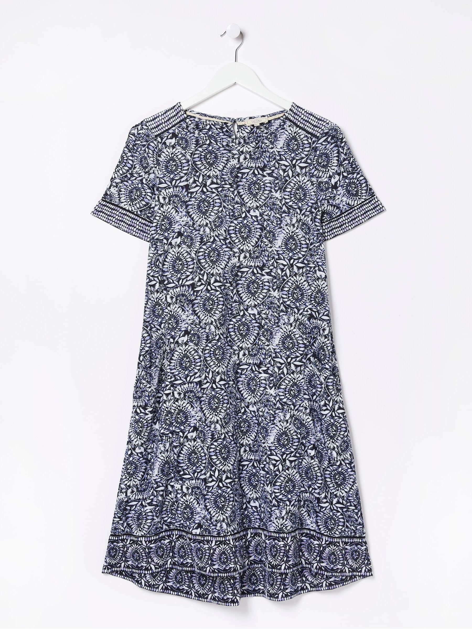 Blue Simone Batik Jersey Dress - Image 6 of 6 Blue Simone Batik Jersey Dress - Image 6 of 6