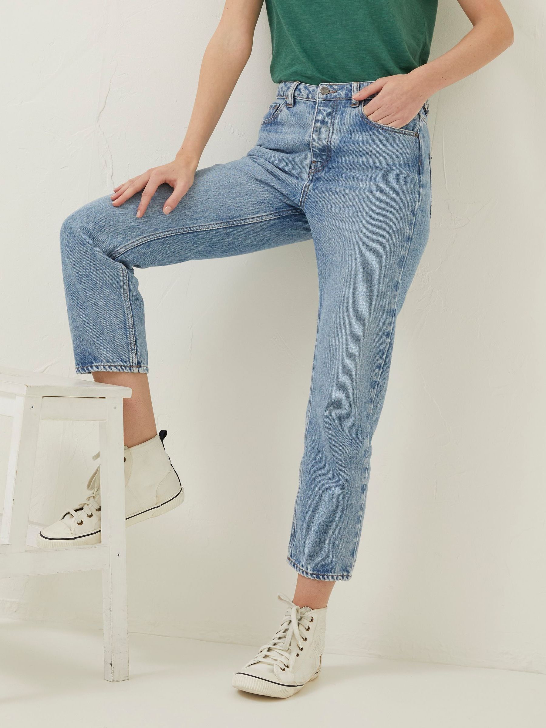 Fatface Sutton Straight Cropped Jeans