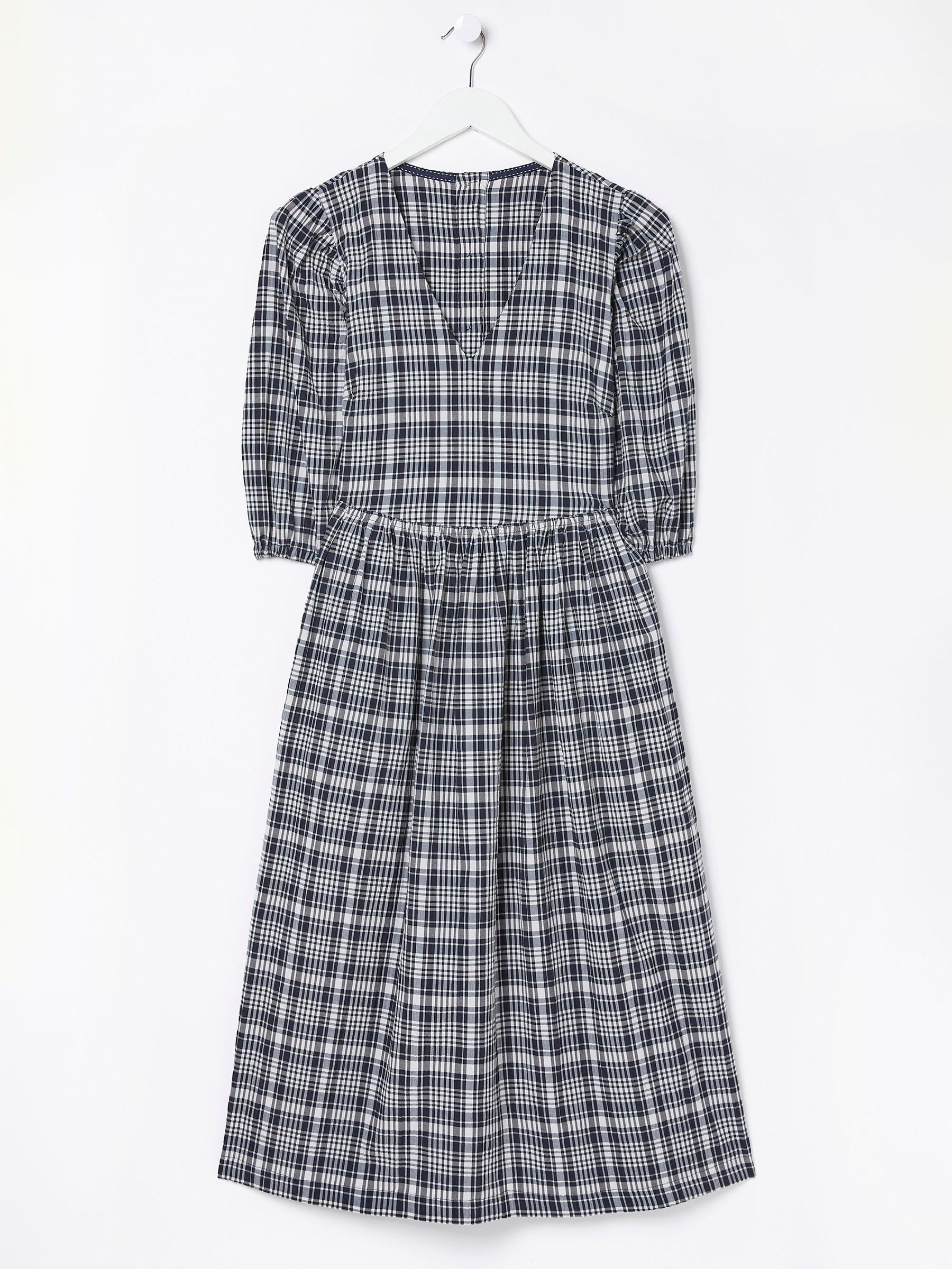 Blue Hannah Check Midi Dress - Image 6 of 6 Blue Hannah Check Midi Dress - Image 6 of 6