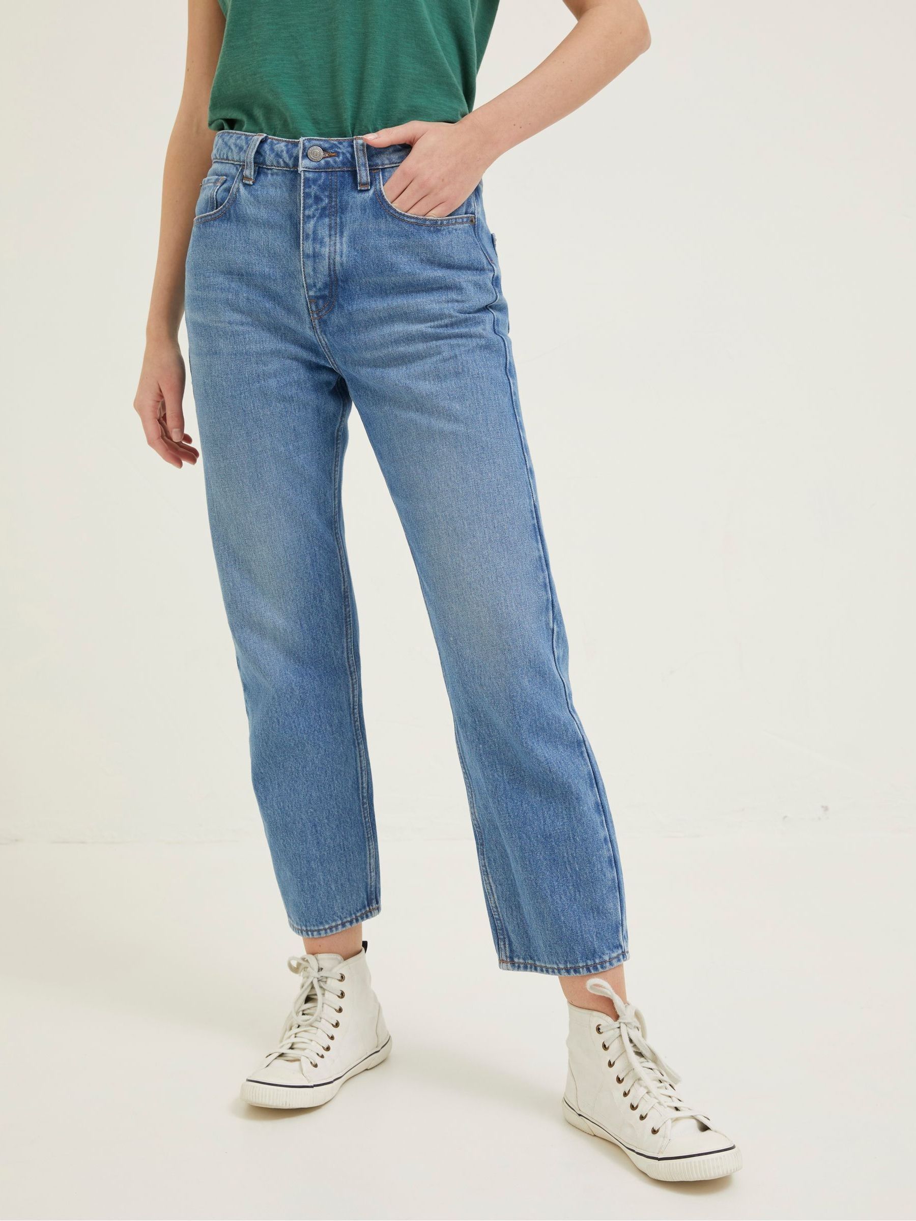 Blue Sutton Straight Cropped Jeans - Image 1 of 6