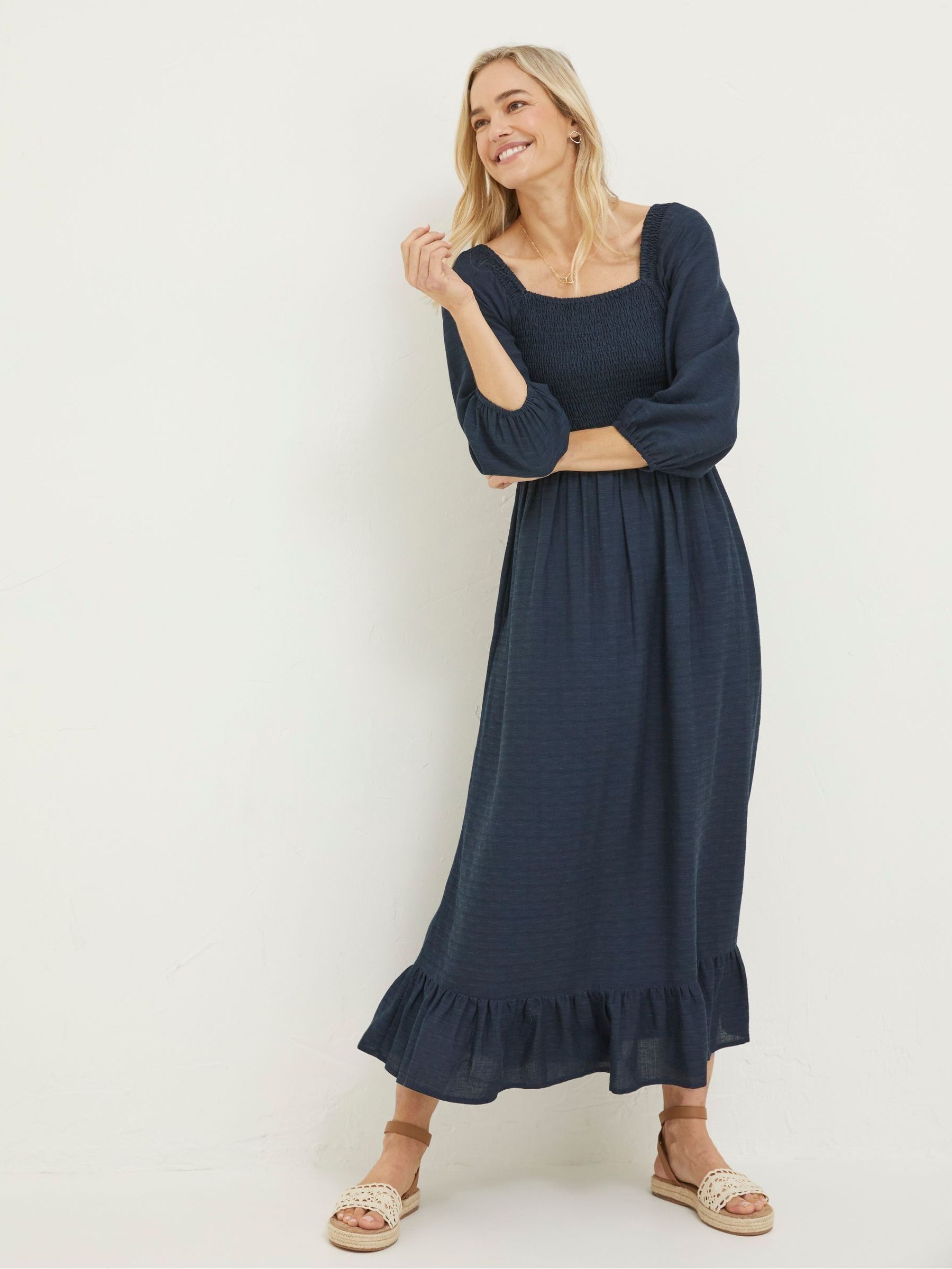 Navy Midi Dress | FatFace