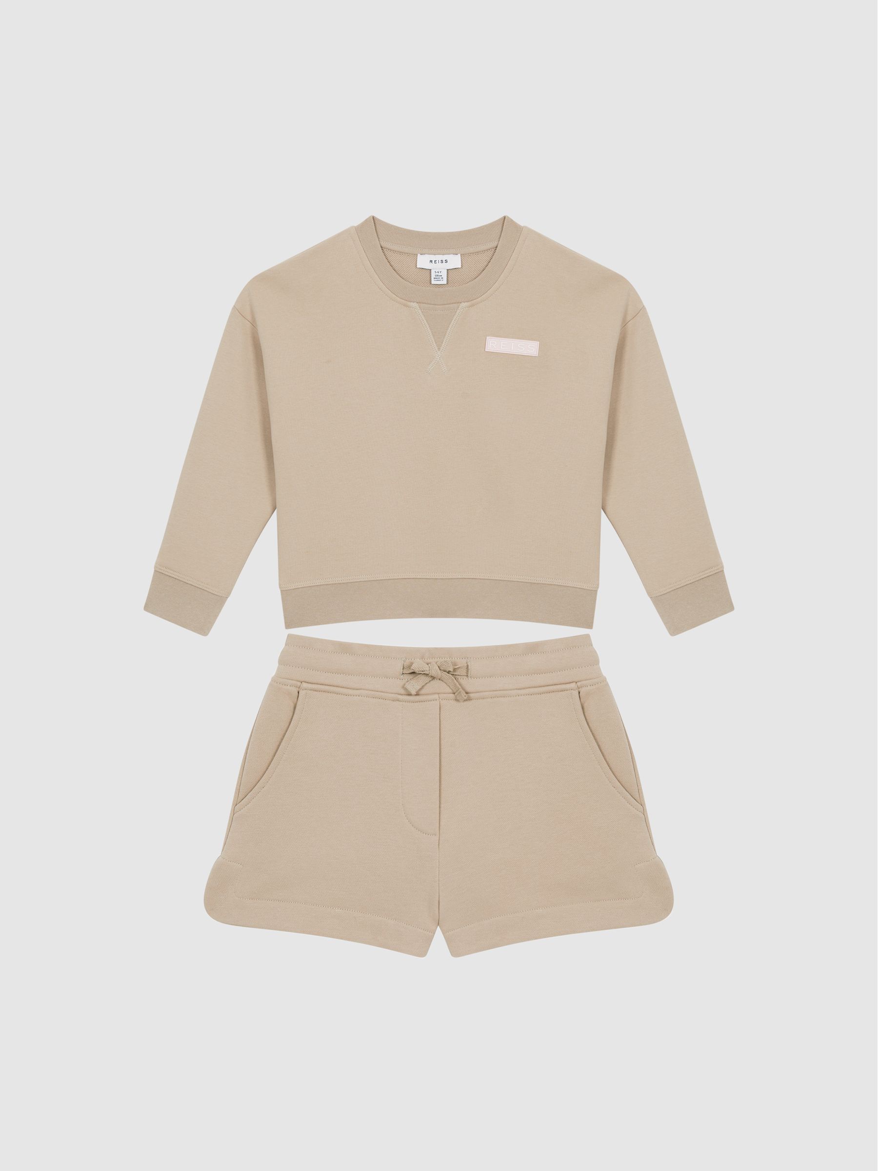 Senior Set - Sweatshirt and Shorts in Camel - Image 2 of 9 Senior Set - Sweatshirt and Shorts in Camel - Image 2 of 9