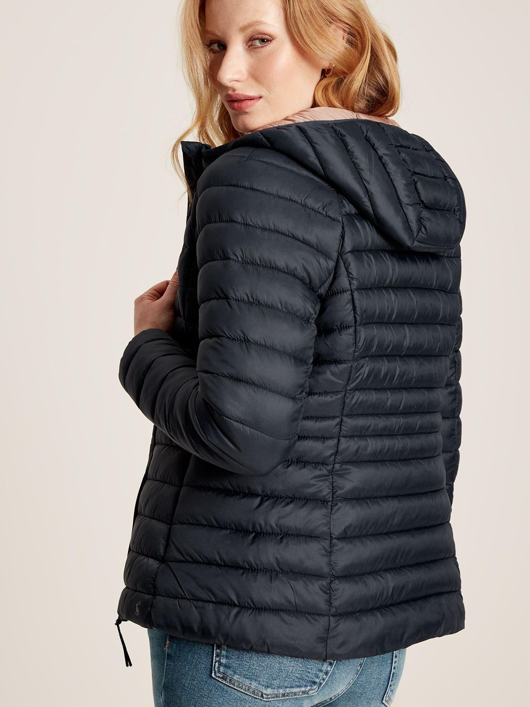 Bramley Navy Showerproof Packable Padded Coat - Image 2 of 6