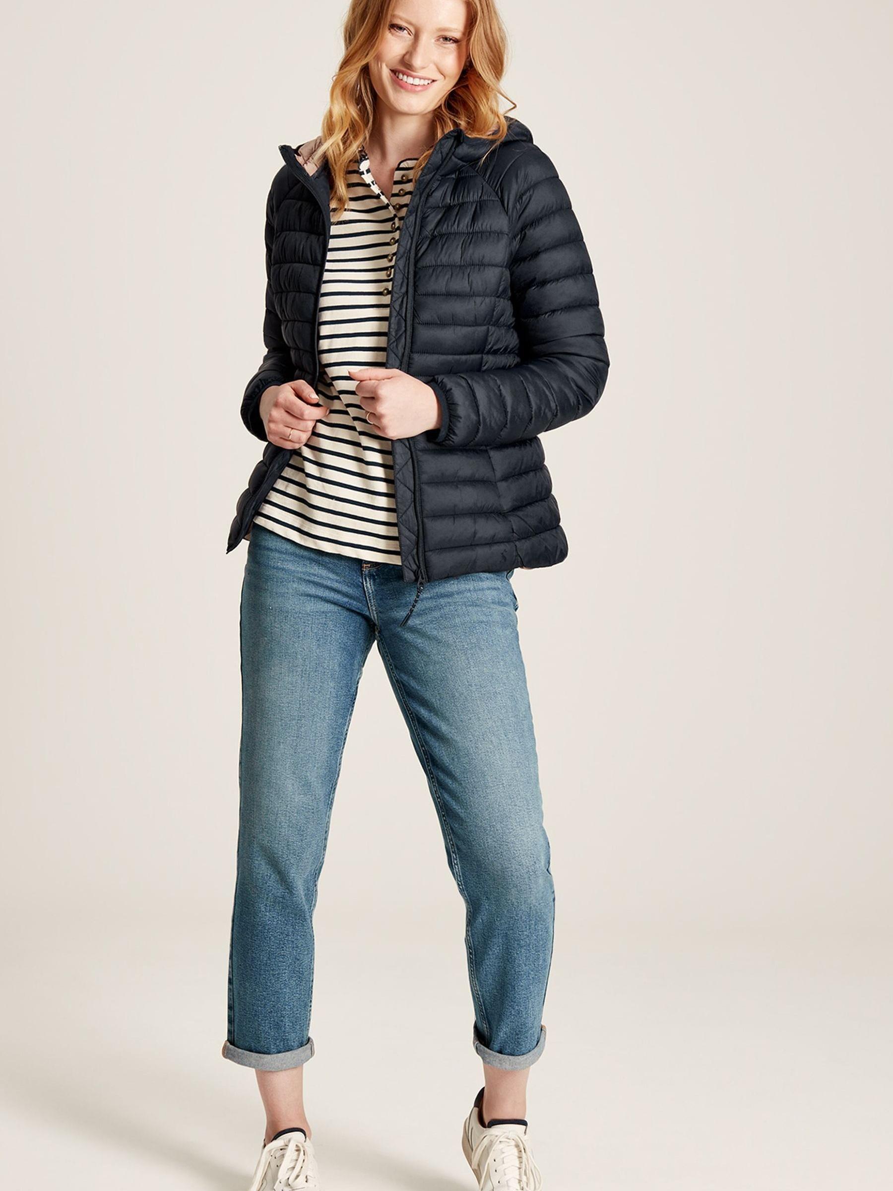 Bramley Navy Showerproof Packable Padded Coat - Image 3 of 6