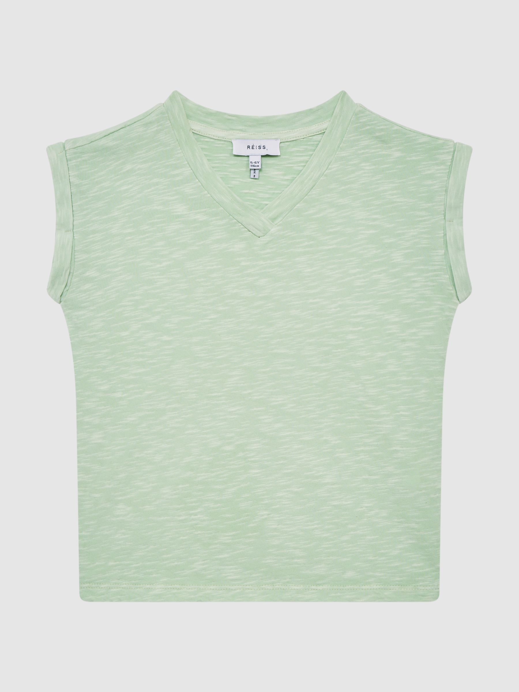 9-12 yrs Jersey V Neck T-Shirt in Aqua - Image 2 of 6